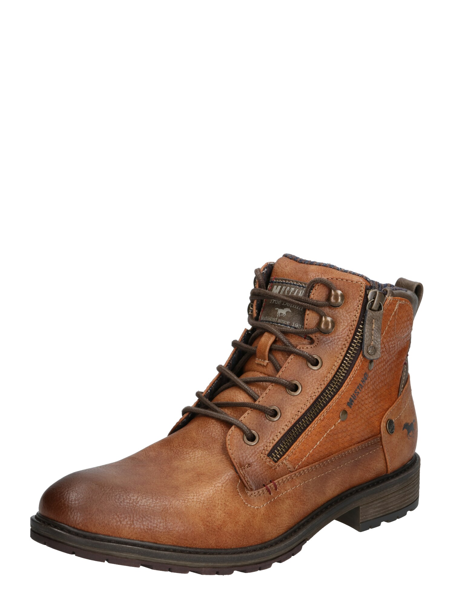 MUSTANG Suvarstomieji batai  kaštoninė spalva