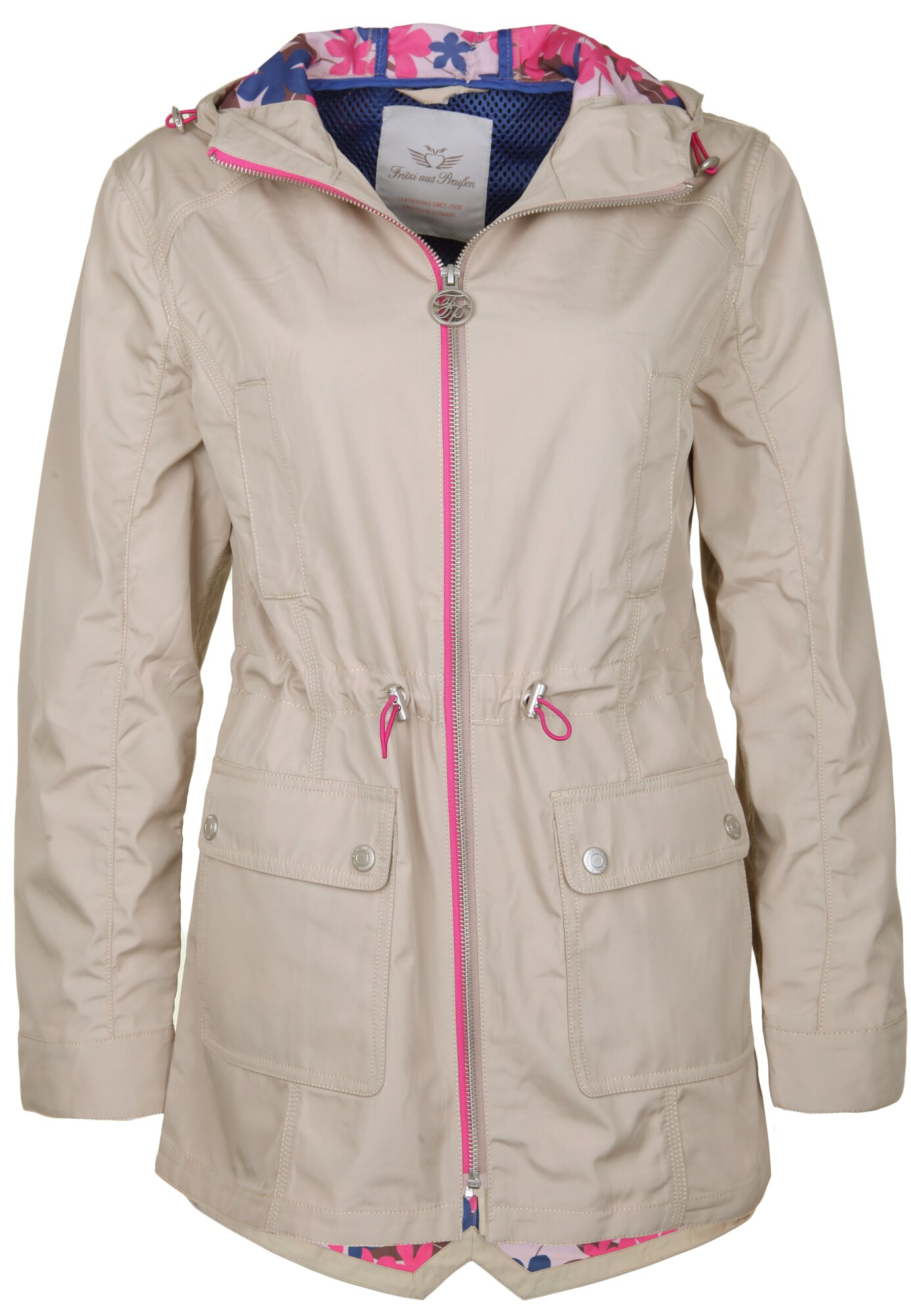Fritzi Aus Preussen Dames Tussenparka Parkman Beige fritzi aus preussen kopen in de aanbieding