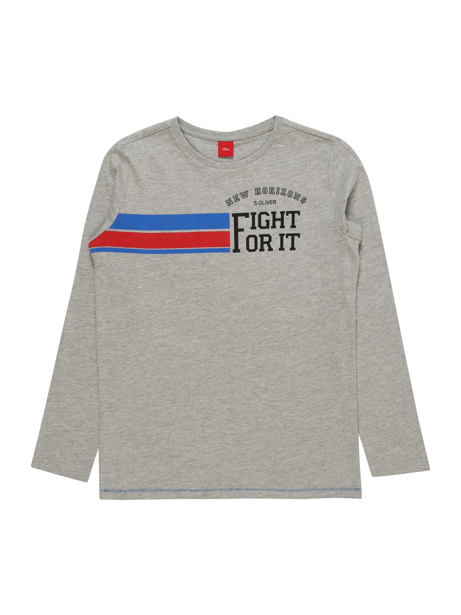 Soliver Junior Jongens Shirt Grijs Gemeleerd soliver junior kopen in de aanbieding