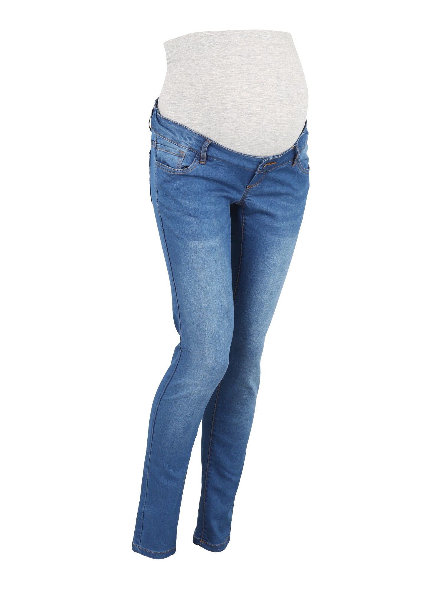 MAMALICIOUS Džínsy 'FIFTY'  modrá denim / sivá