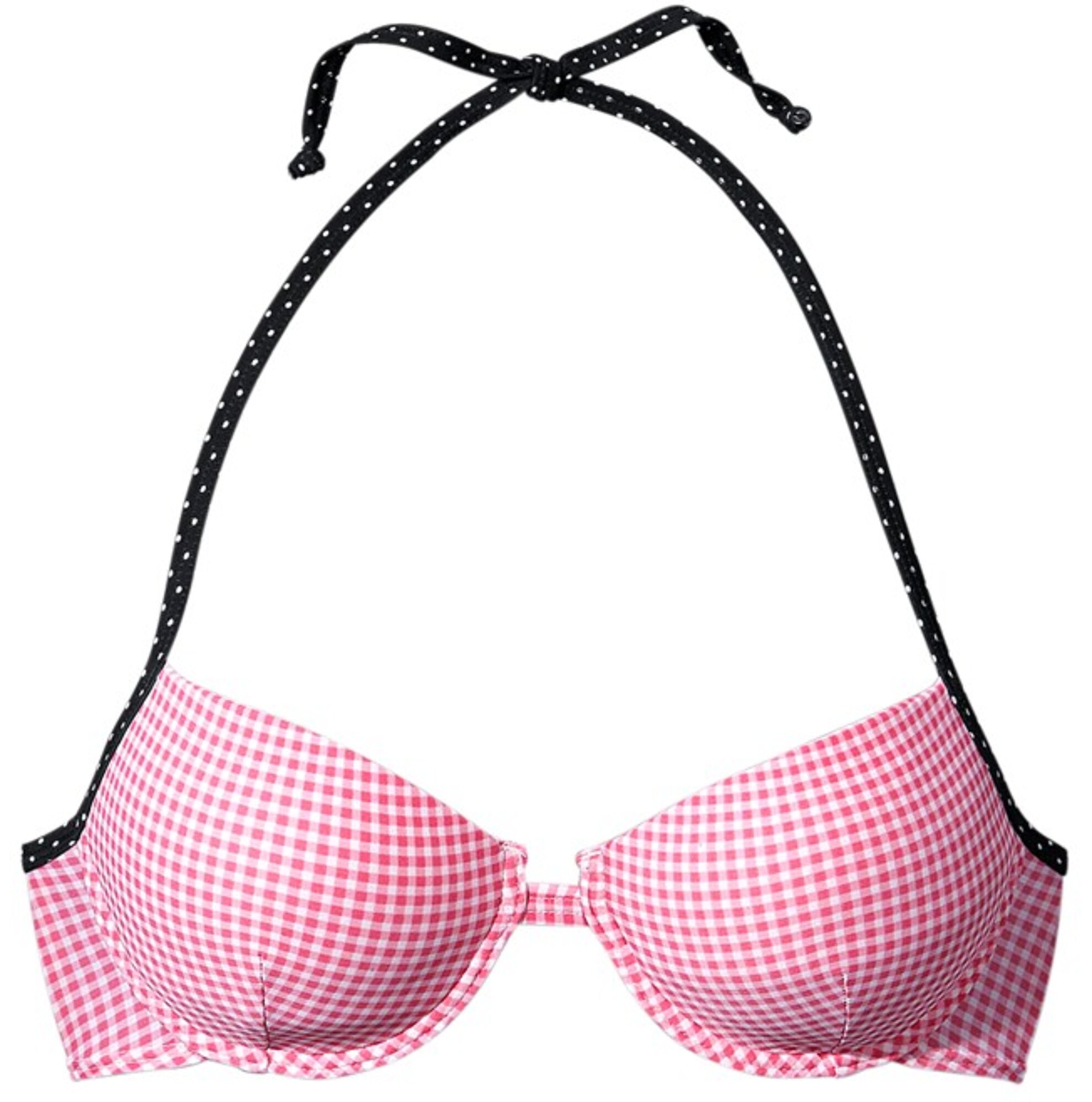 BUFFALO Bikinio viršutinė dalis  šviesiai rožinė / juoda / balta