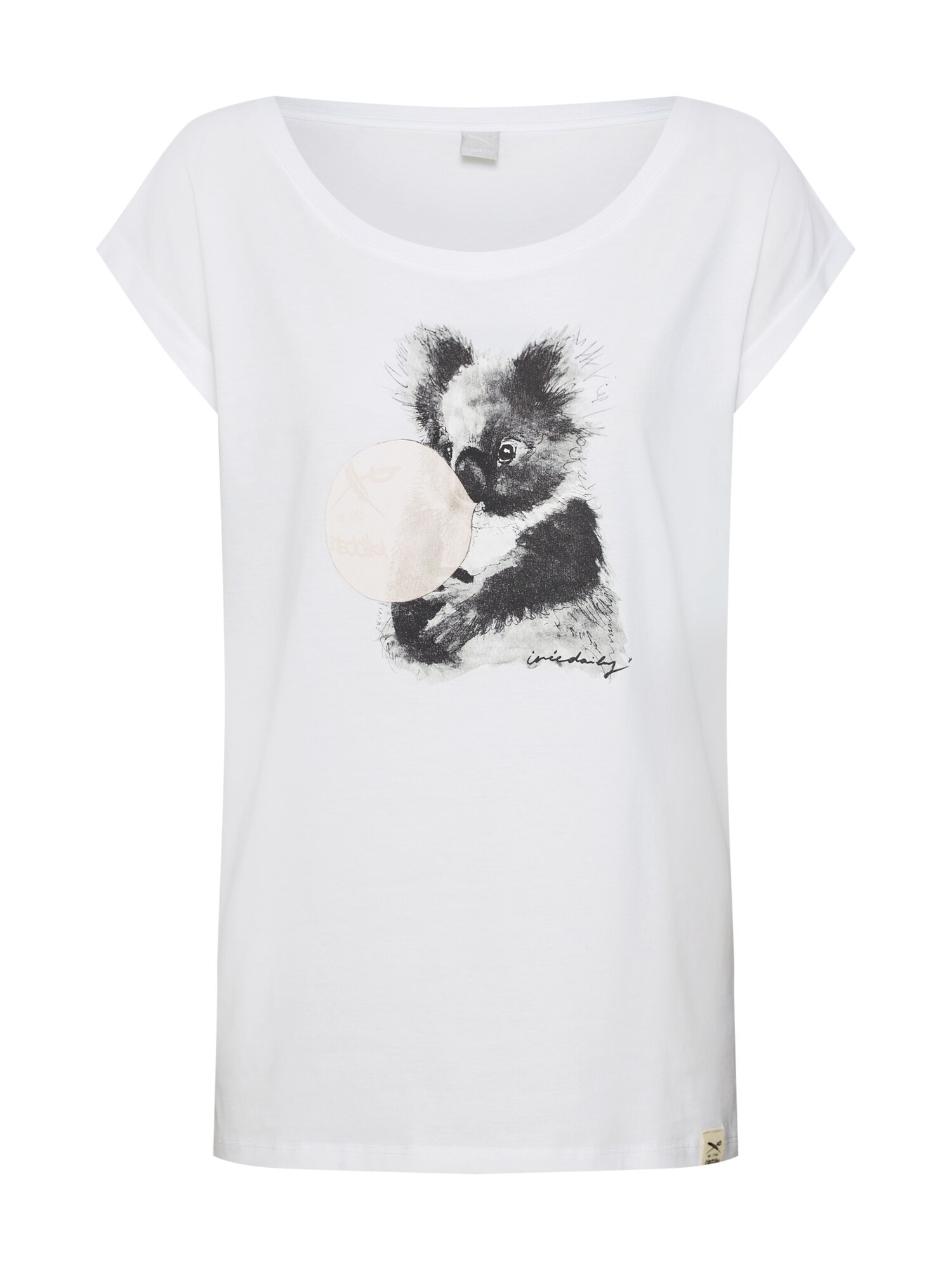 Iriedaily Marškinėliai 'Koala Bubble Tee'  balta / pilka