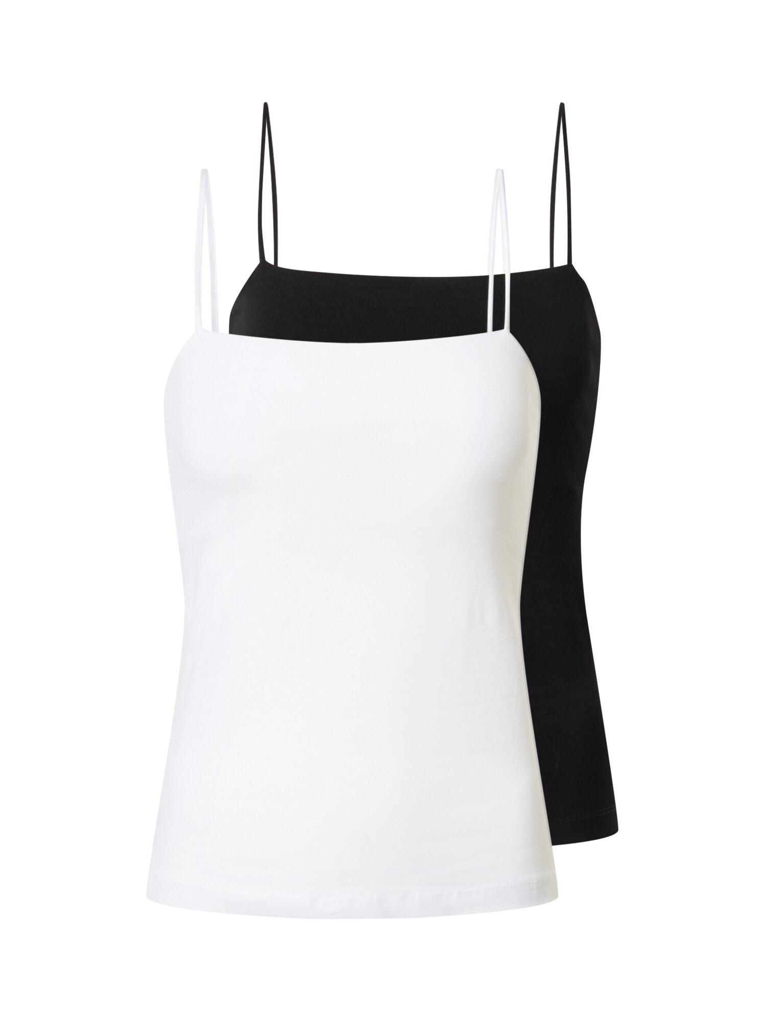 Gina Tricot Palaidinė be rankovių 'Scarlet'  balta / juoda