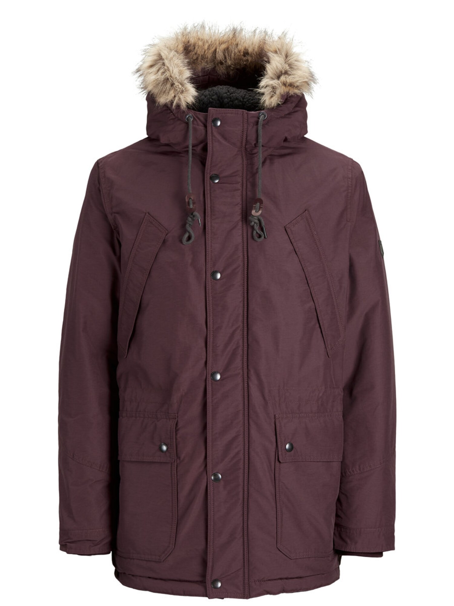 Jack And Jones Heren Winterparka Wijnrood jack and jones kopen in de aanbieding