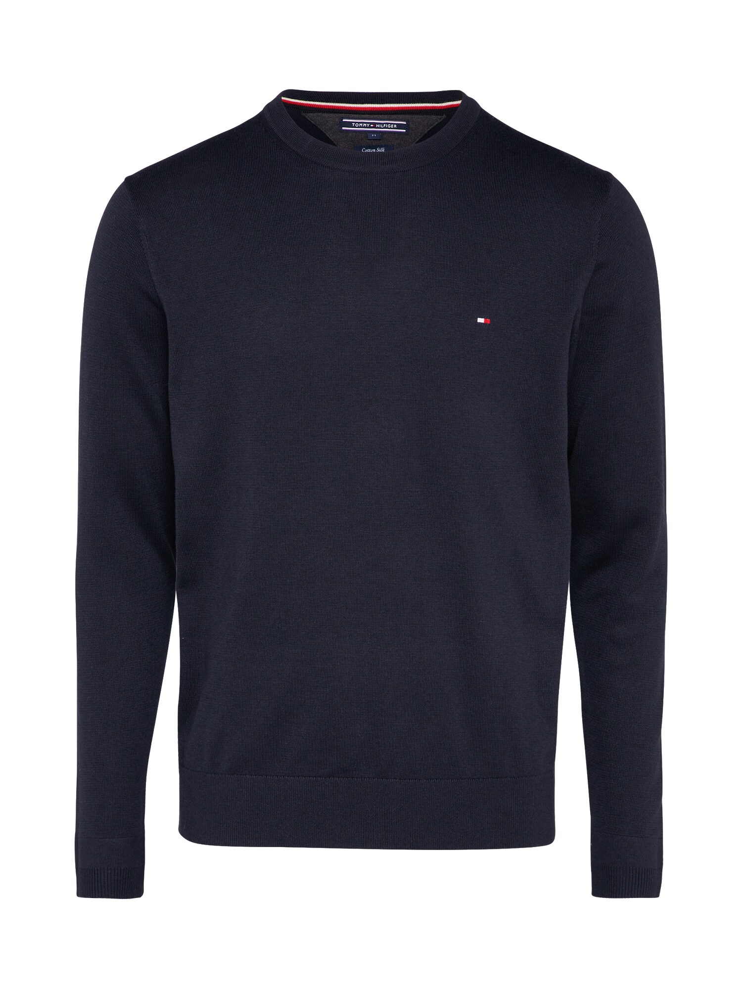 TOMMY HILFIGER Megztinis 'SILK'  tamsiai mėlyna
