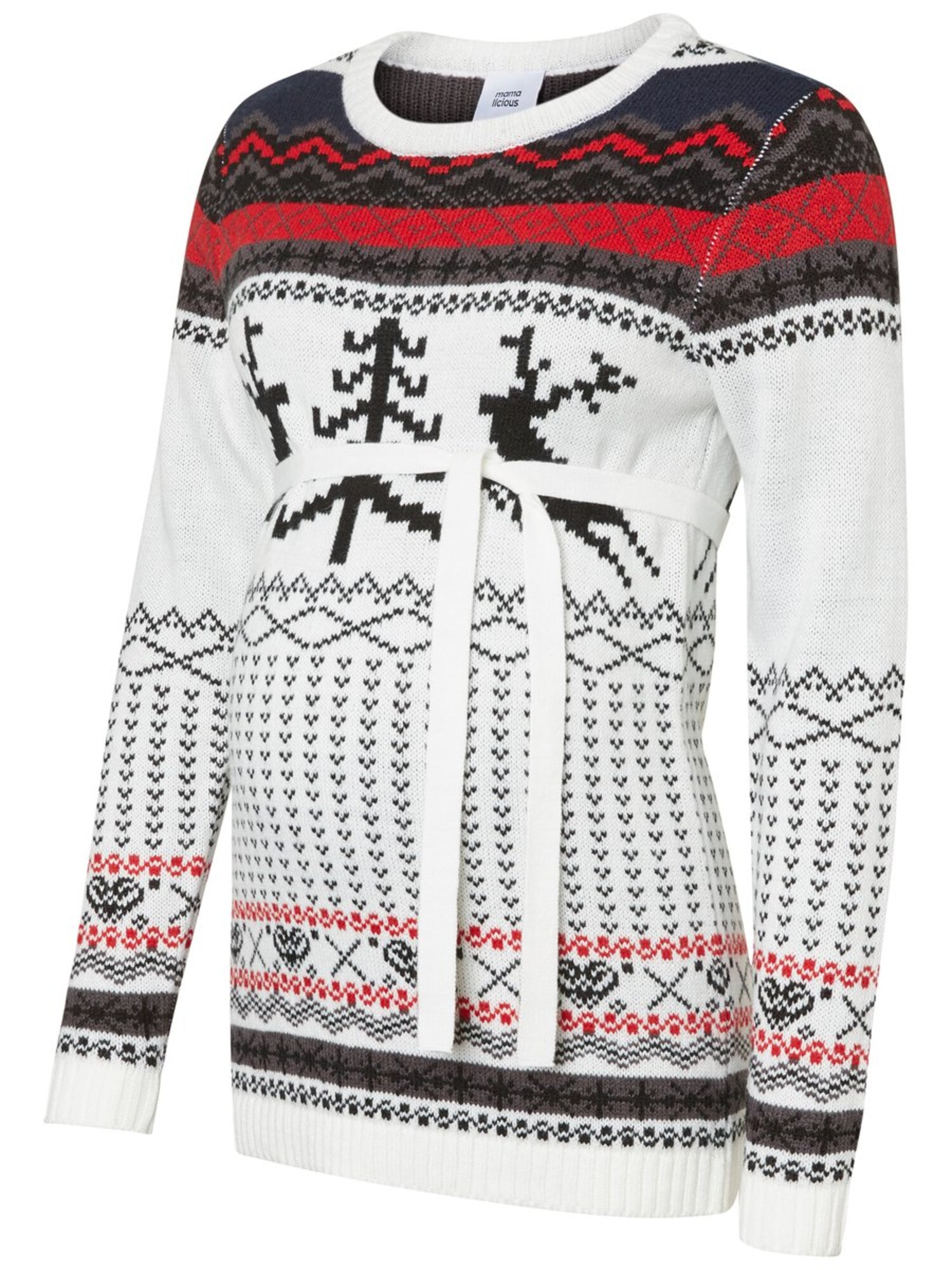 Mamalicious Dames Trui Gemengde Kleuren Wit mamalicious kopen in de aanbieding