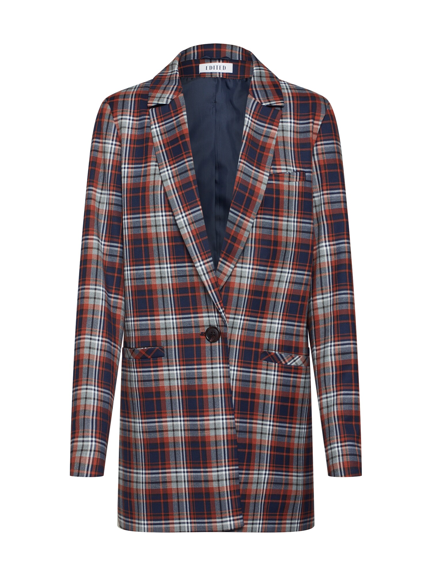 EDITED Blazer švarkas 'Colette'  ruda / mėlyna / raudona