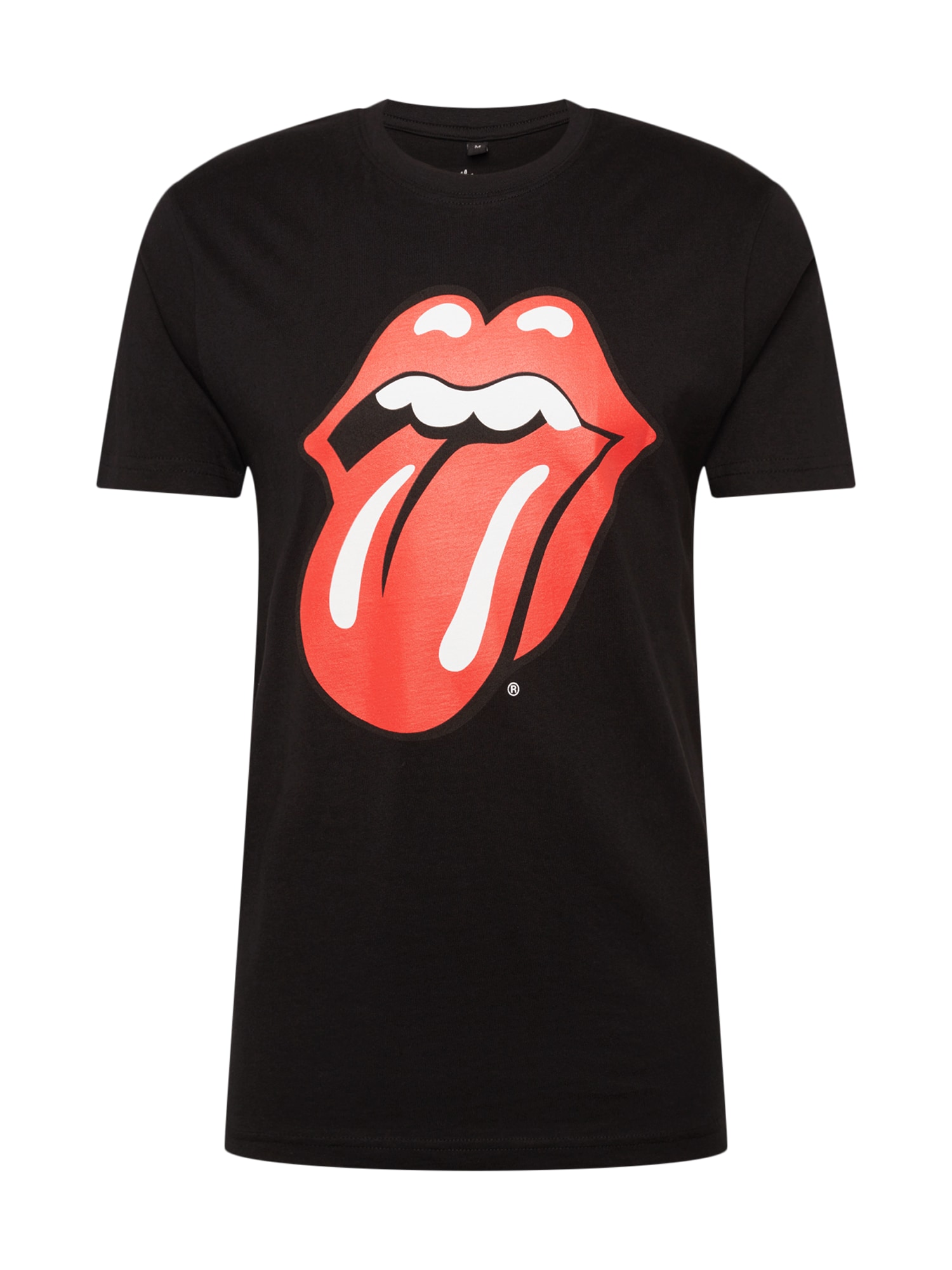 Mister Tee T-Krekls 'Rolling Stones Tongue' sarkans / melns / balts