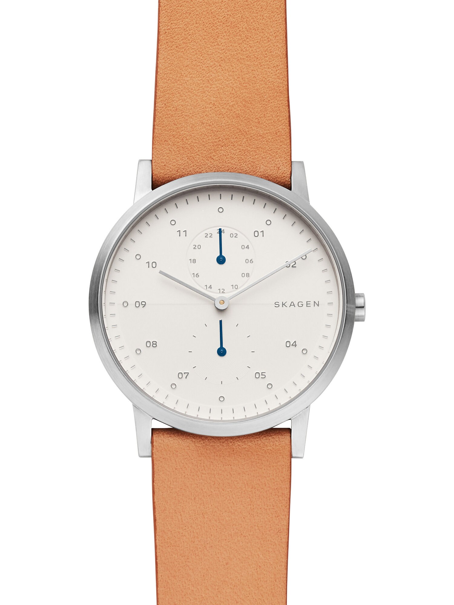 SKAGEN Herrenuhr ''''SKW6498'''' cognac / weiß