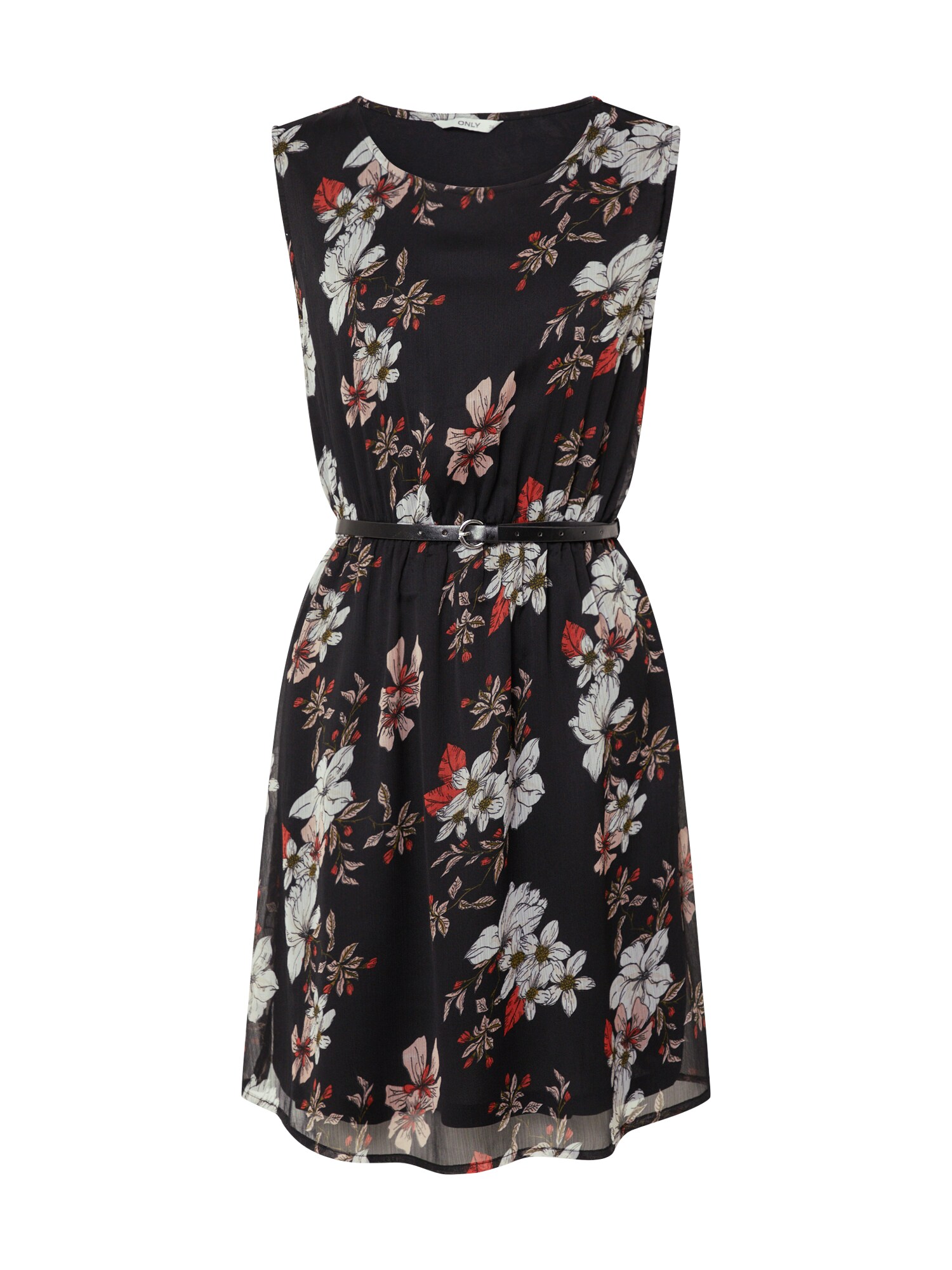 ONLY Suknelė 'ONLJENNY S/L BELT DRESS WVN'  juoda