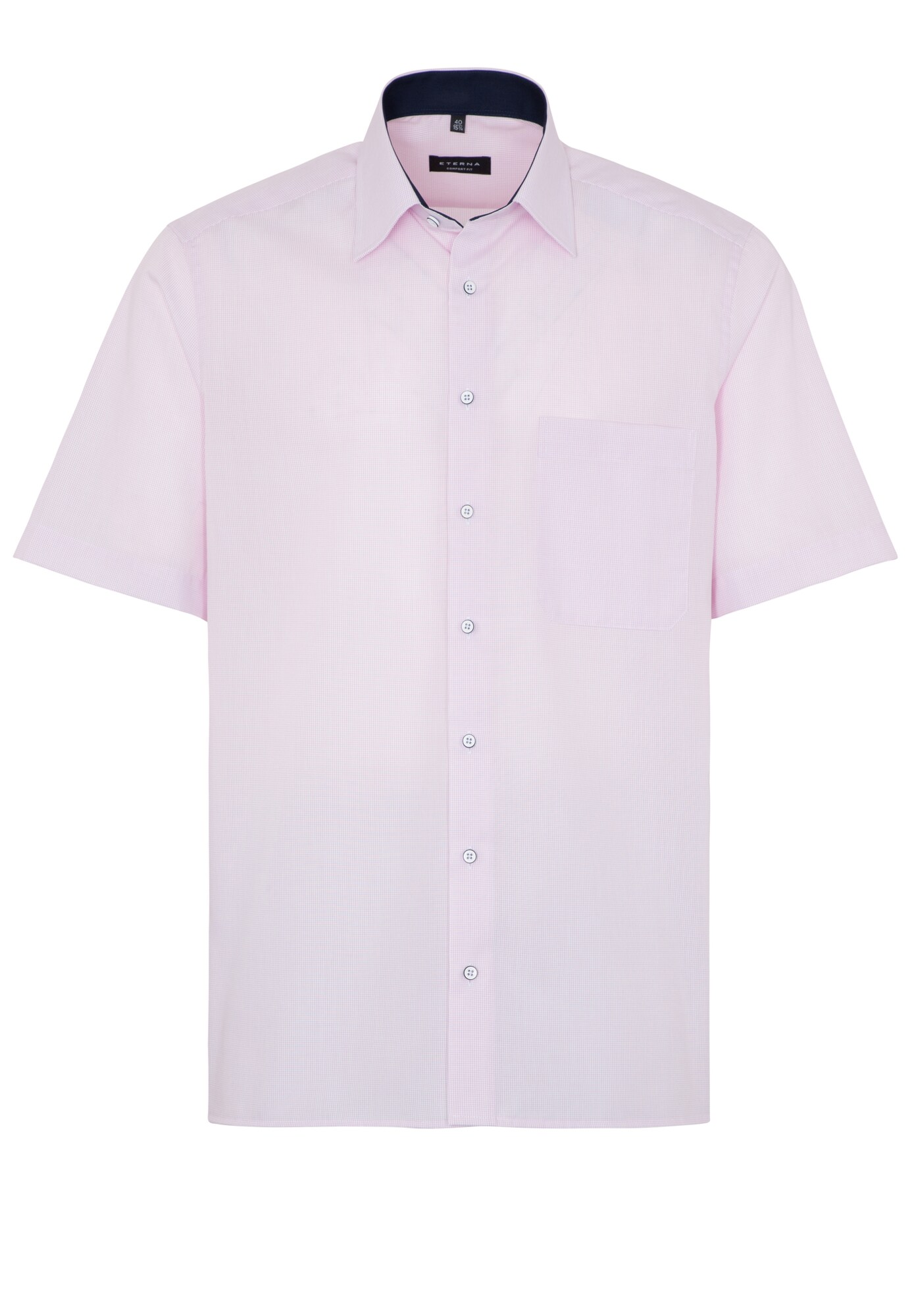 Eterna Heren Overhemd Rosa Zwart Wit eterna kopen in de aanbieding