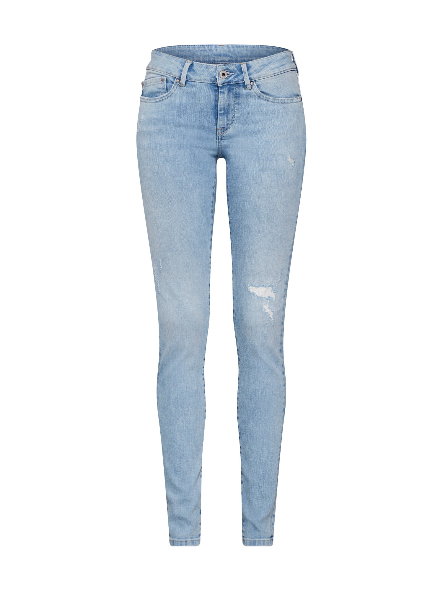 Pepe Jeans Dames Pixie Lichtblauw pepe jeans kopen in de aanbieding