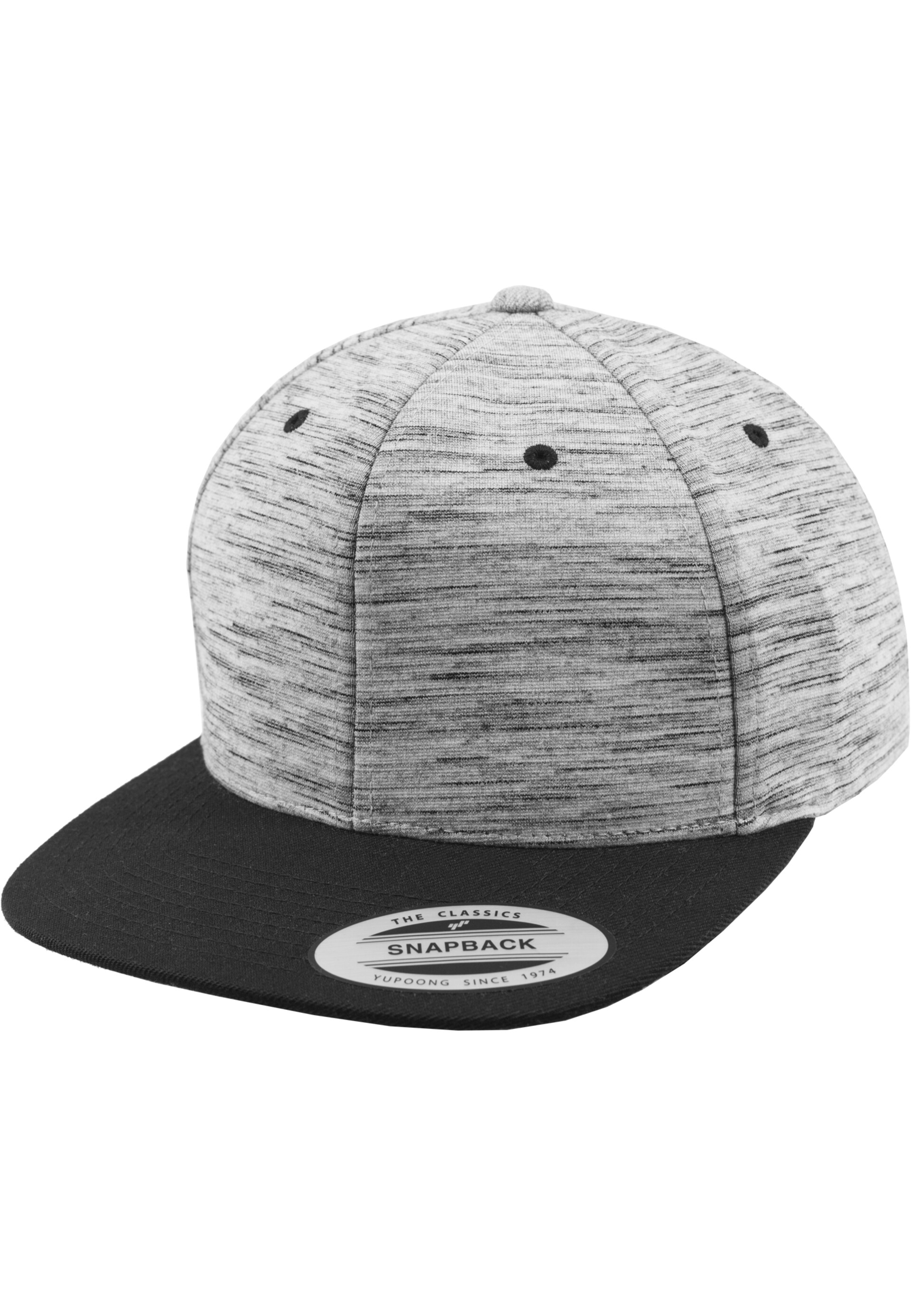 Yupoong Grå snapback Keps Grey Melange/Black Snapback herr – bild 2