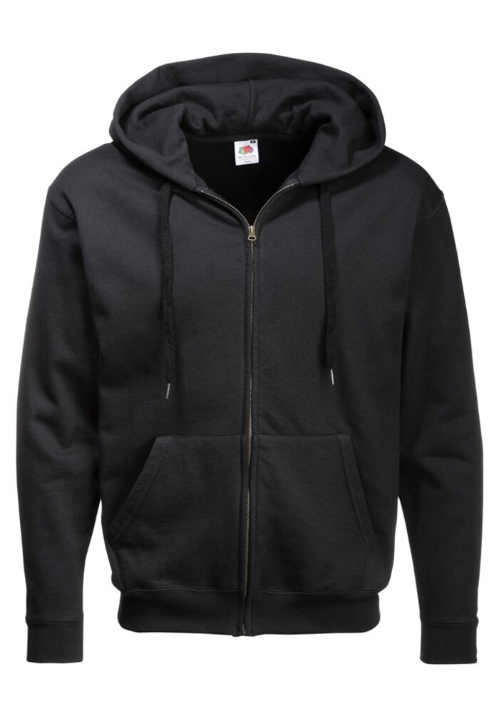 FRUIT OF THE LOOM Sweatjacke Herren Größe 5XL schwarz