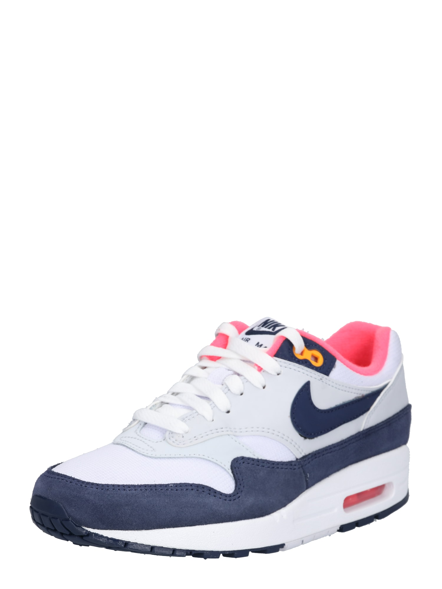 Nike Sportswear Dames Sneakers Laag Air Max 1 Navy Lichtgrijs Pink Wit nike kopen in de aanbieding