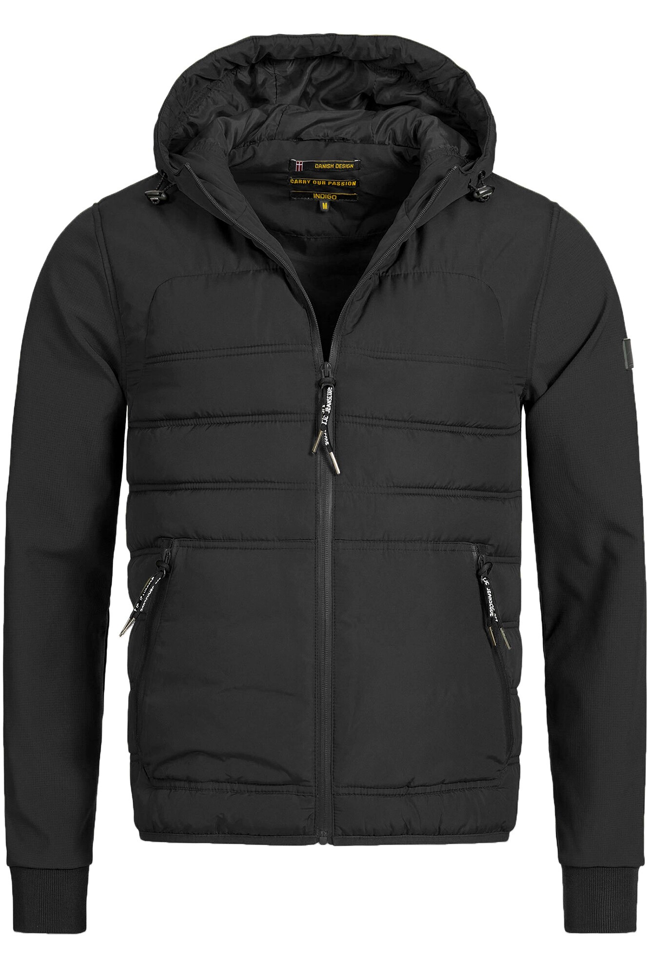 Indicode Jeans Heren Functionele Jas El Paso Zwart indicode jeans kopen in de aanbieding