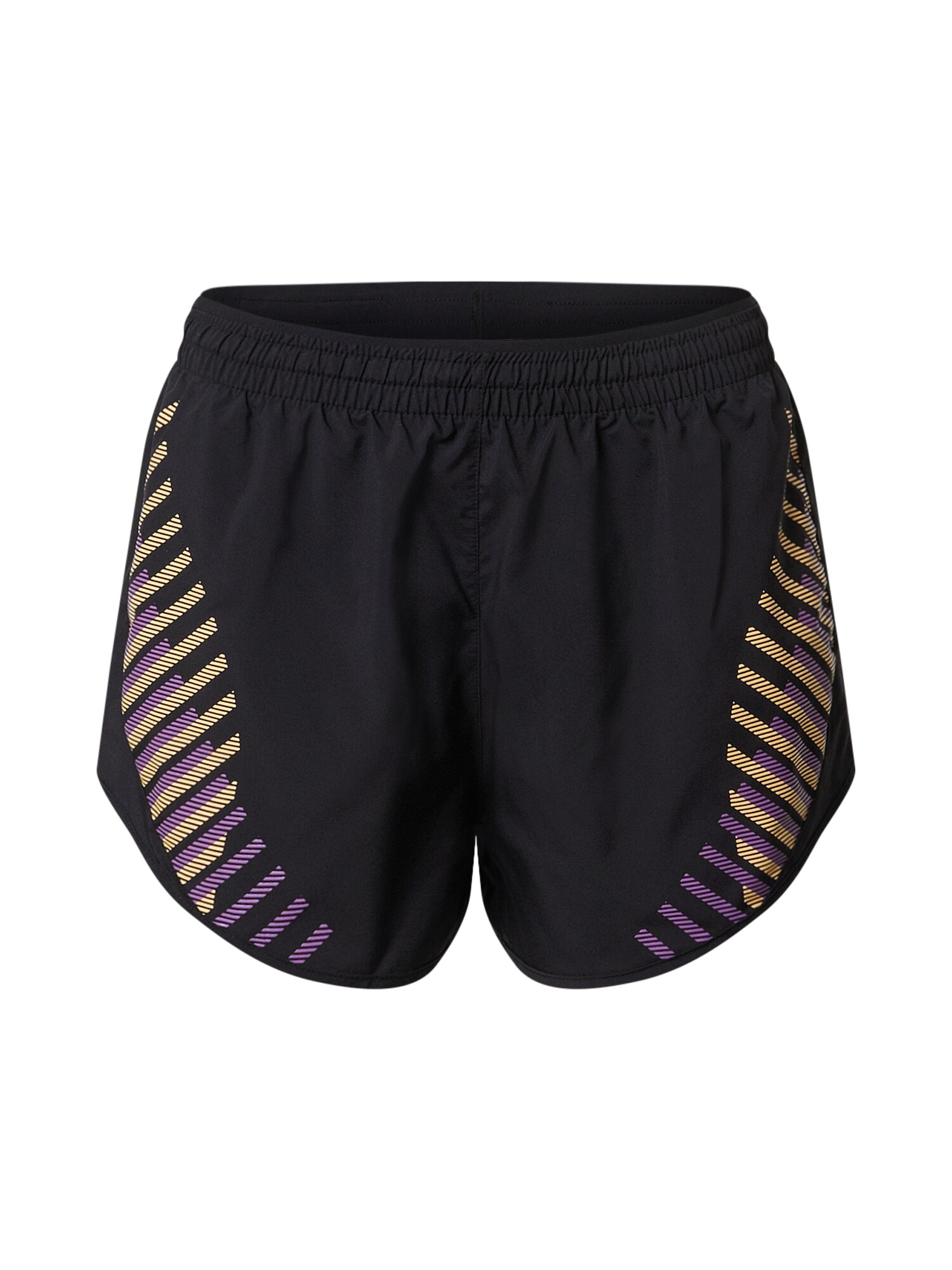 NIKE Sportinės kelnės 'Tempo Luxe'  geltona / juoda / purpurinė