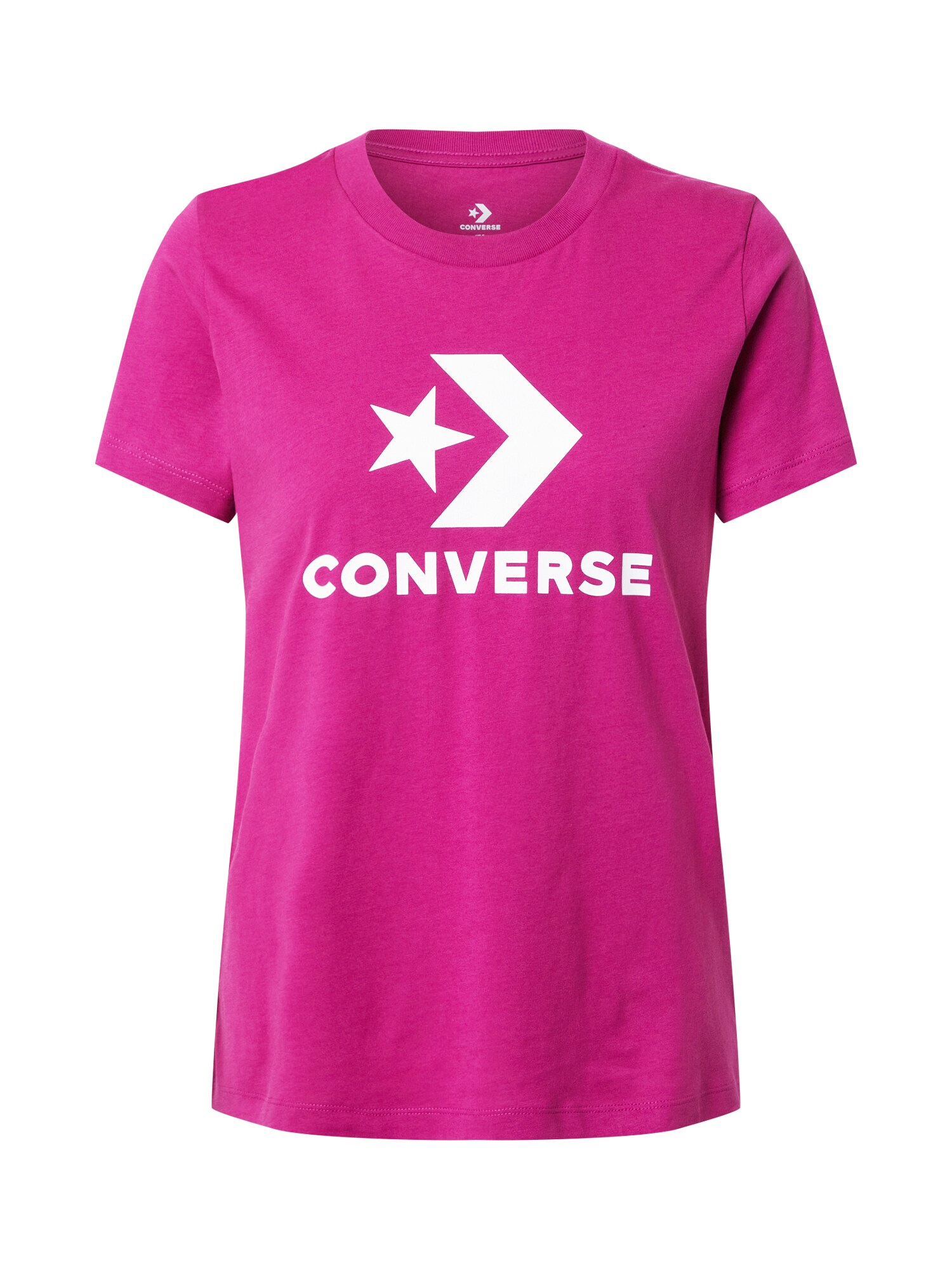 CONVERSE Marškinėliai  fuksijų spalva / balta