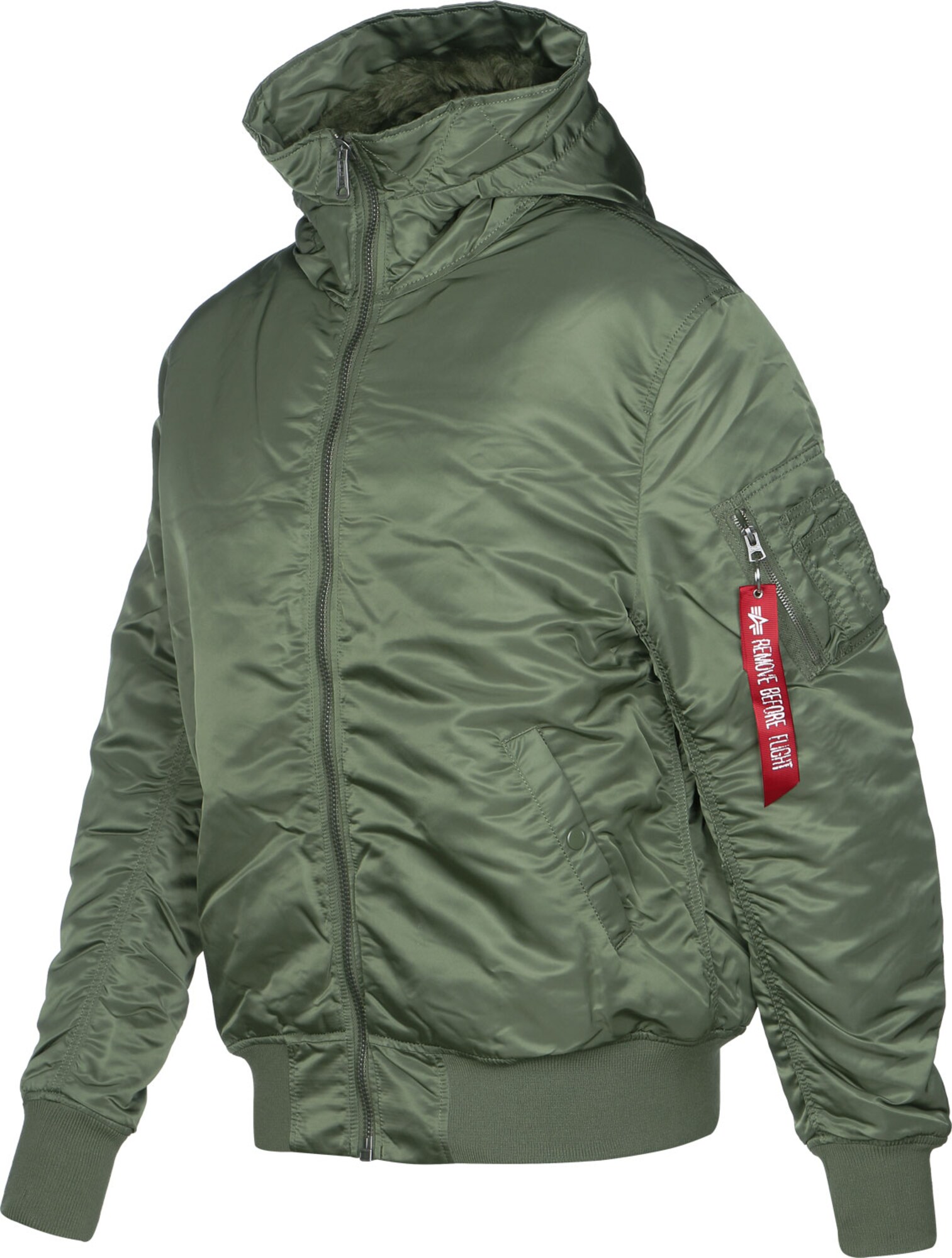 ALPHA INDUSTRIES Zimná bunda 'MA-1' olivová / oranžová / červená / biela (obrázok 3)
