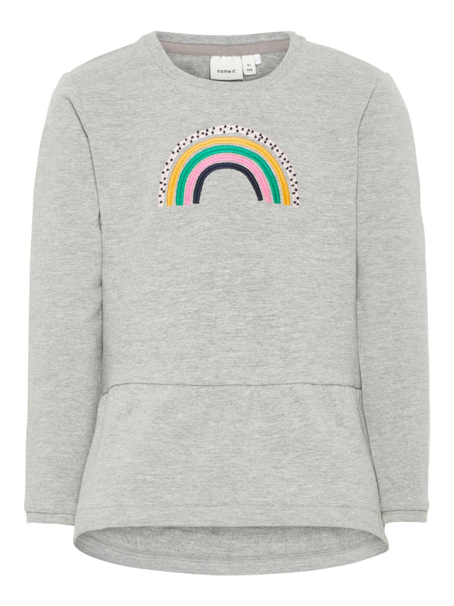 Name It Meisjes Sweatshirt Grijs Gemeleerd Gemengde Kleuren name it kopen in de aanbieding