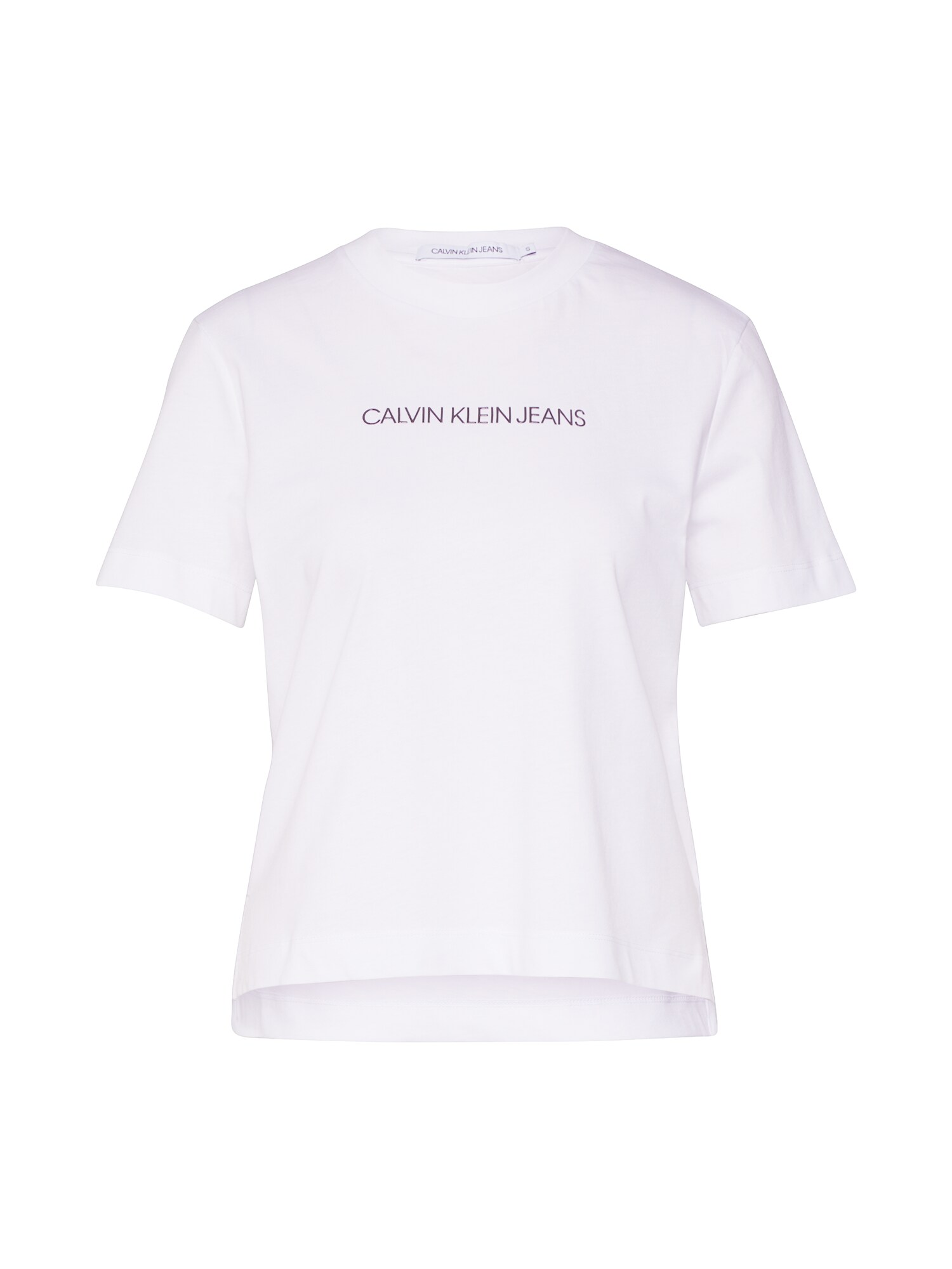 Calvin Klein Jeans Marškinėliai 'SHRUNKEN INSTITUTIONAL LOGO TEE'  balta