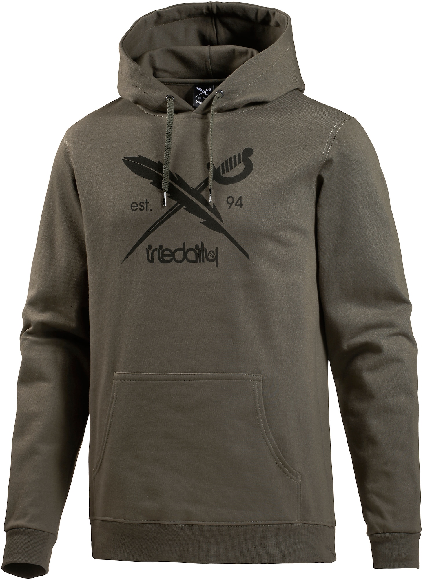 Iriedaily Hoodie Herren oliv / schwarz