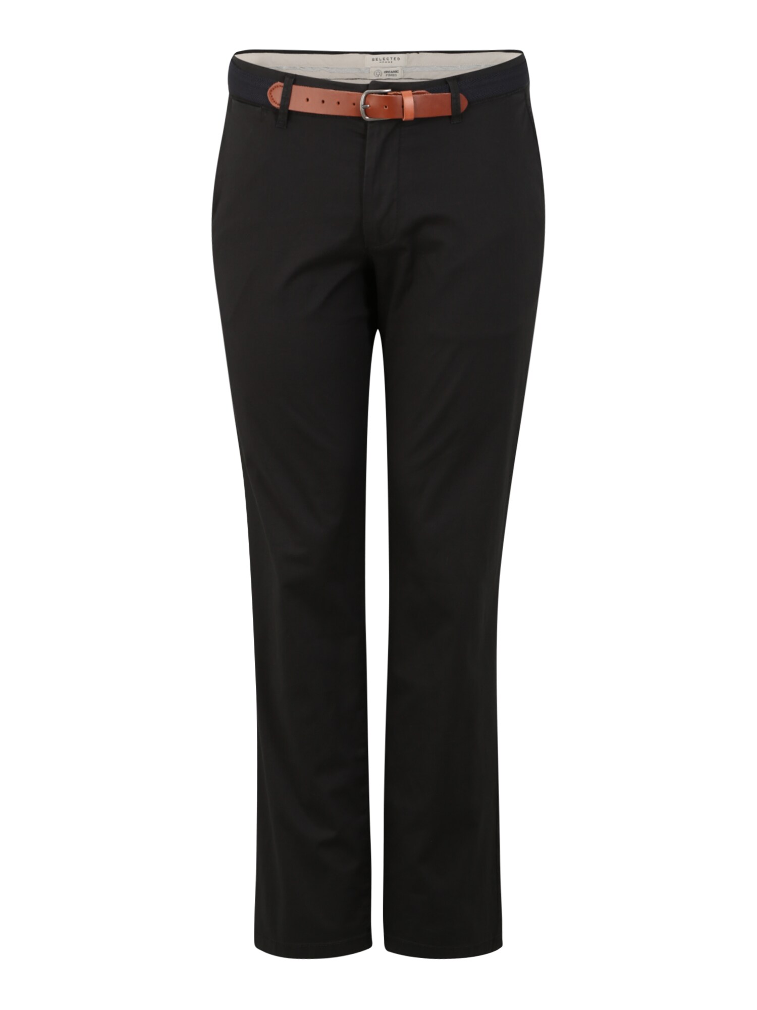 SELECTED HOMME Chino stiliaus kelnės 'SLHSLIM-YARD PANTS W PS'  juoda
