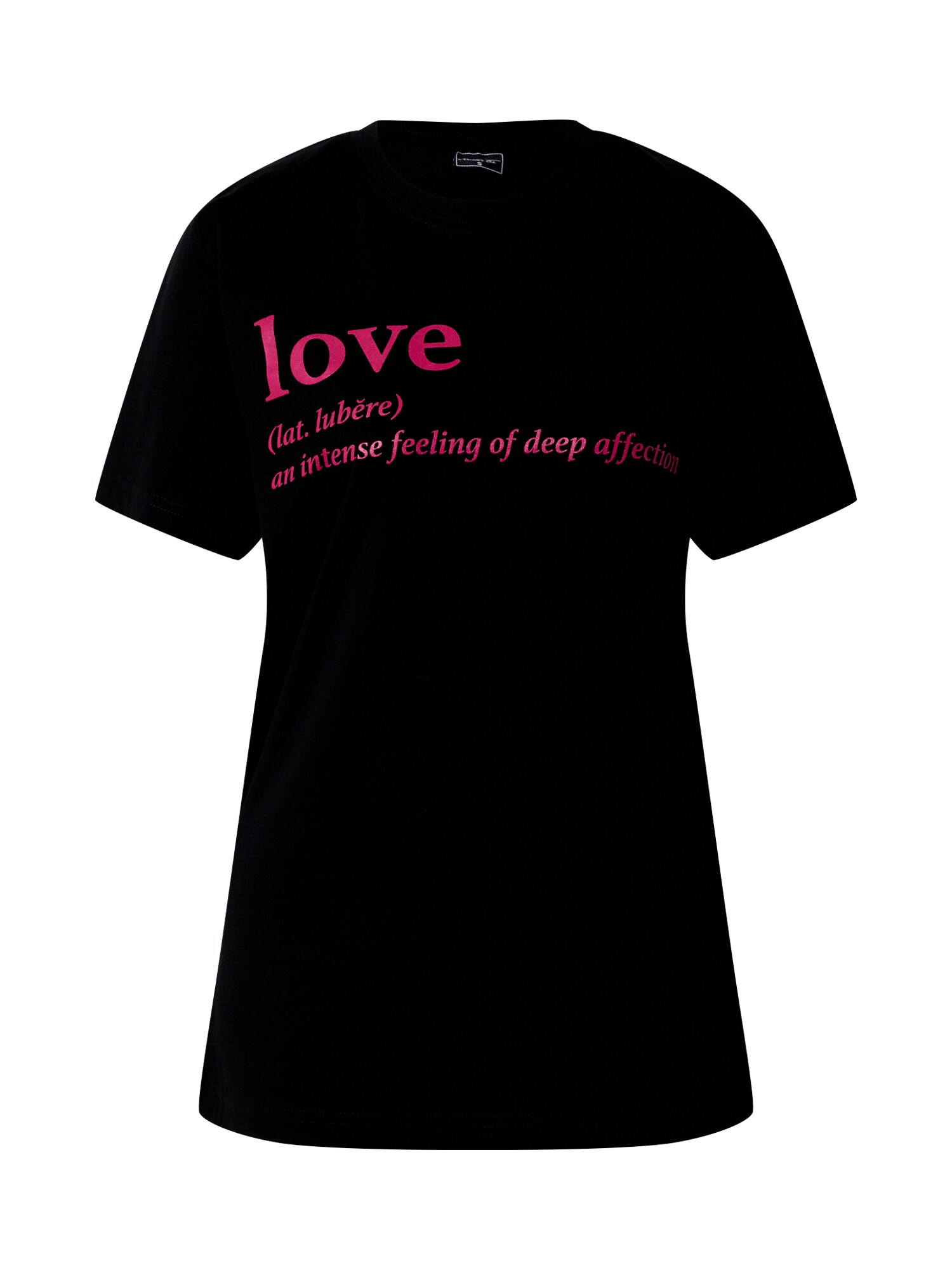 Mister Tee Marškinėliai 'Love Definition'  neoninė rožinė / juoda