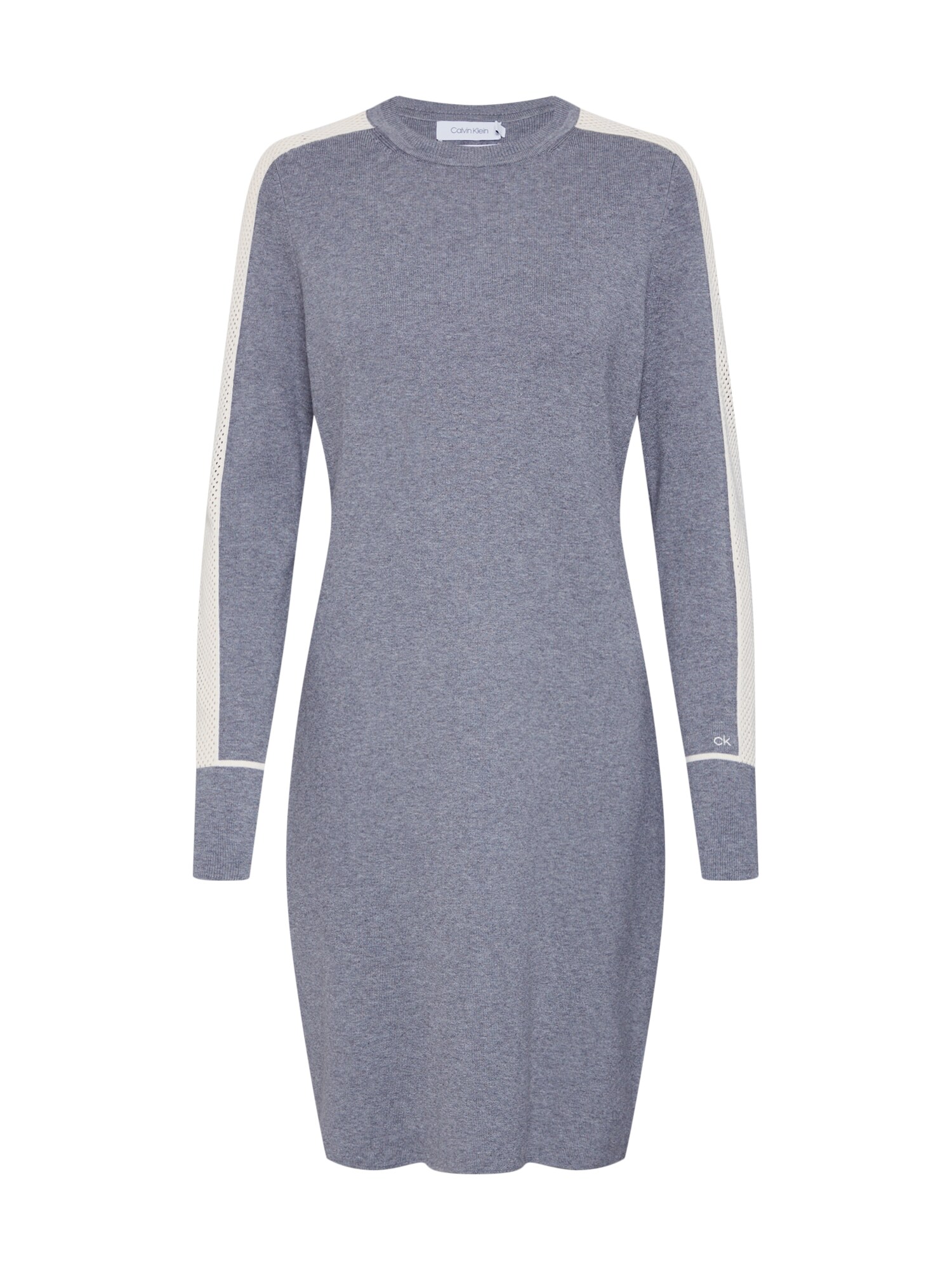 Calvin Klein Vakarinė suknelė 'LS KNITTED SWEATER DRESS'  pilka