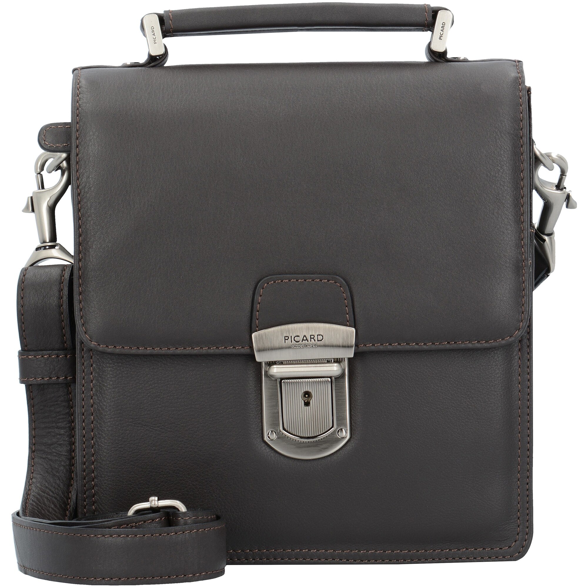 Picard Heren Schoudertas Bruin Donkergrijs picard kopen in de aanbieding