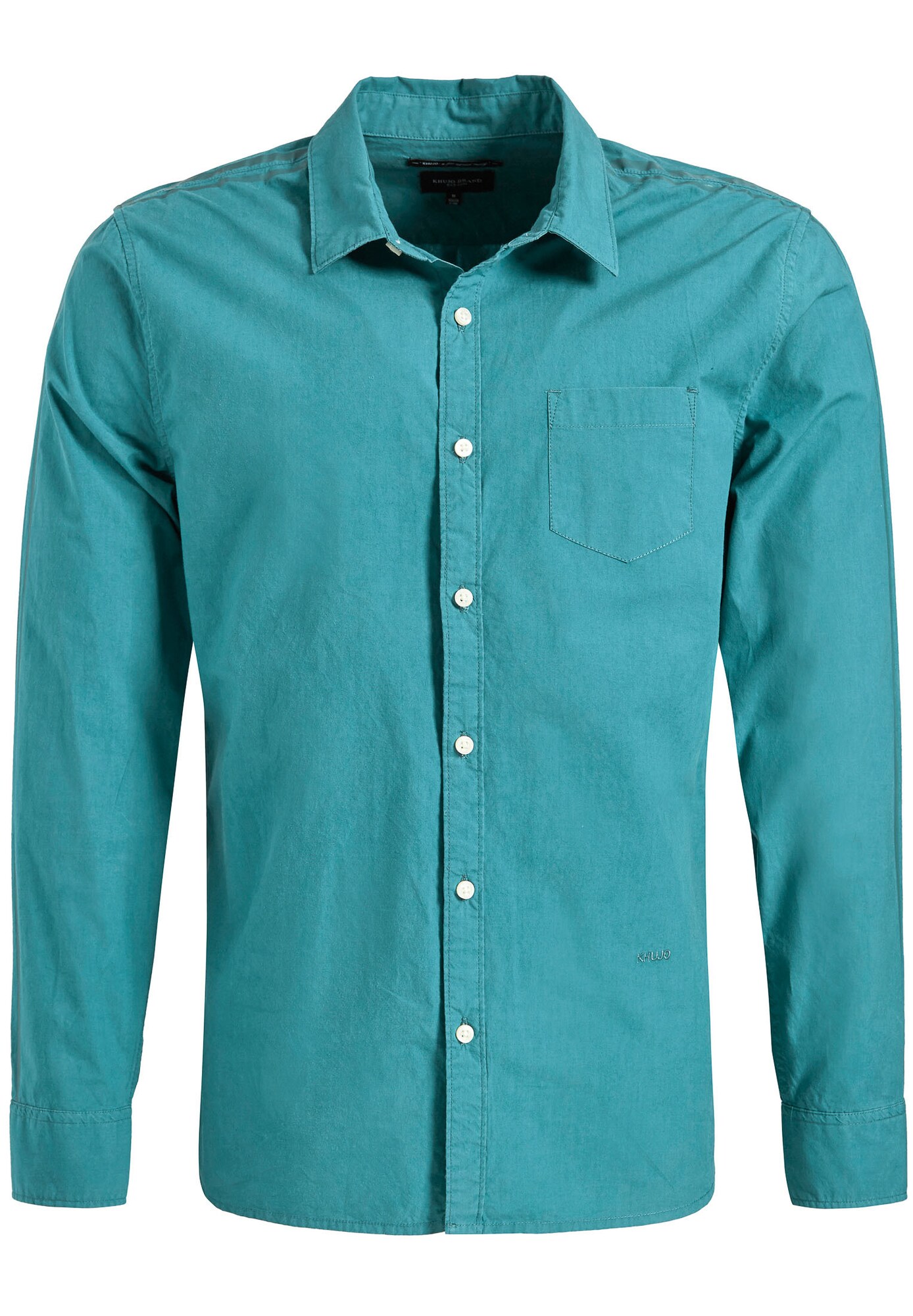Khujo Heren Overhemd Valentin Jade Groen khujo kopen in de aanbieding
