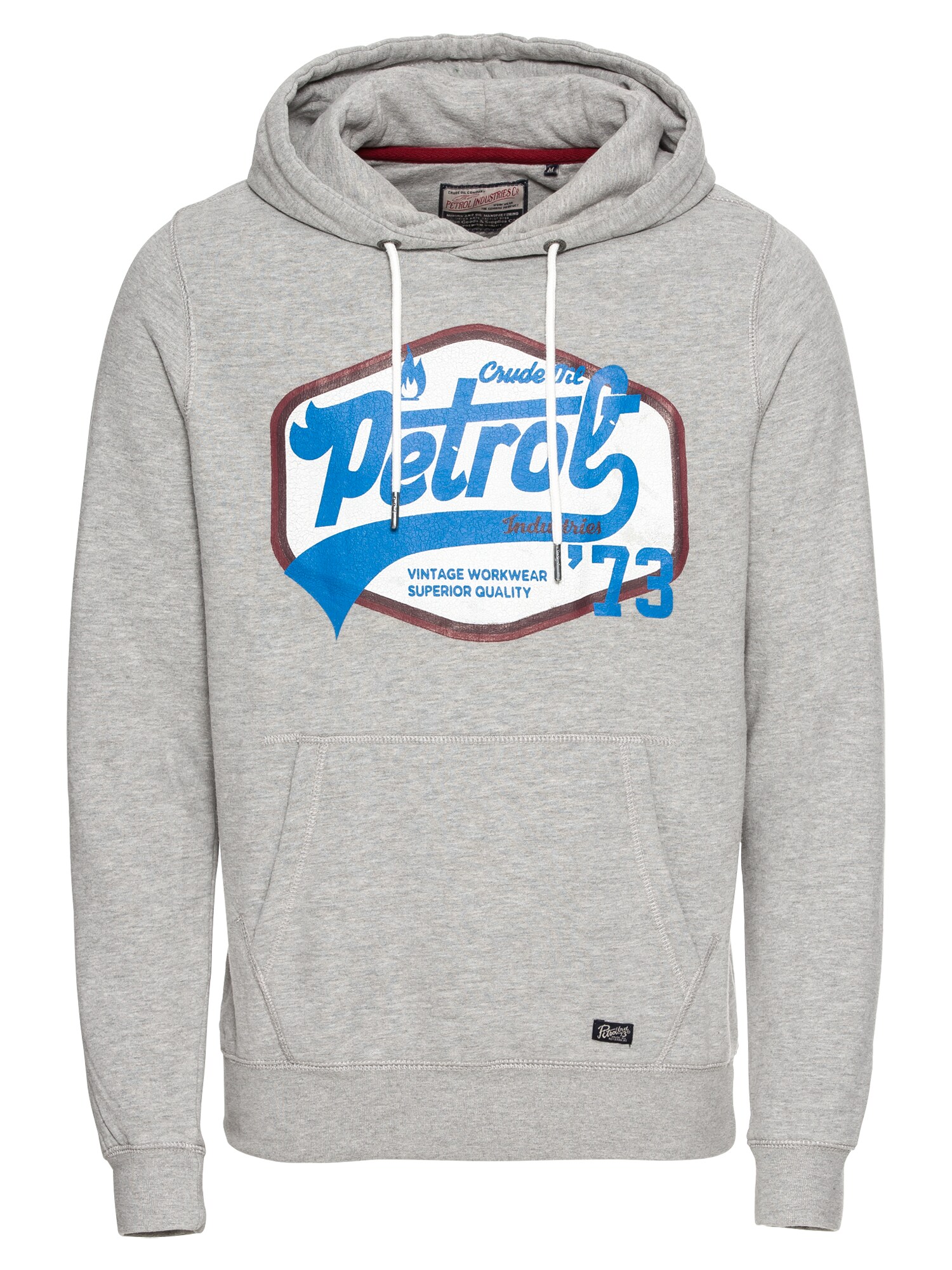 Petrol Industries Heren Sweatshirt Hemelsblauw Bruin Grijs Gemeleerd Wit petrol industries kopen in de aanbieding