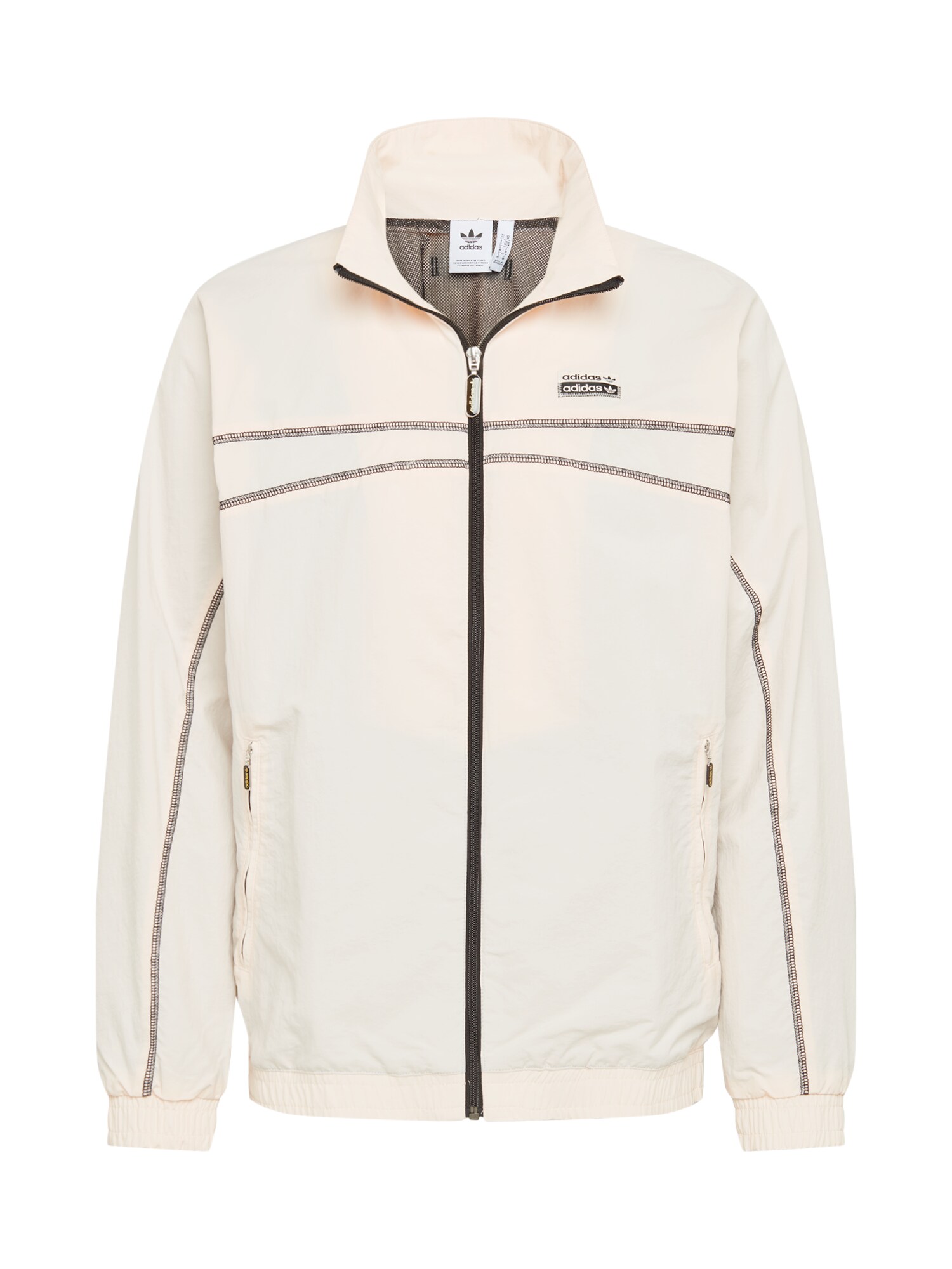 ADIDAS ORIGINALS Demisezoninė striukė  ruda / perlų balta / juoda