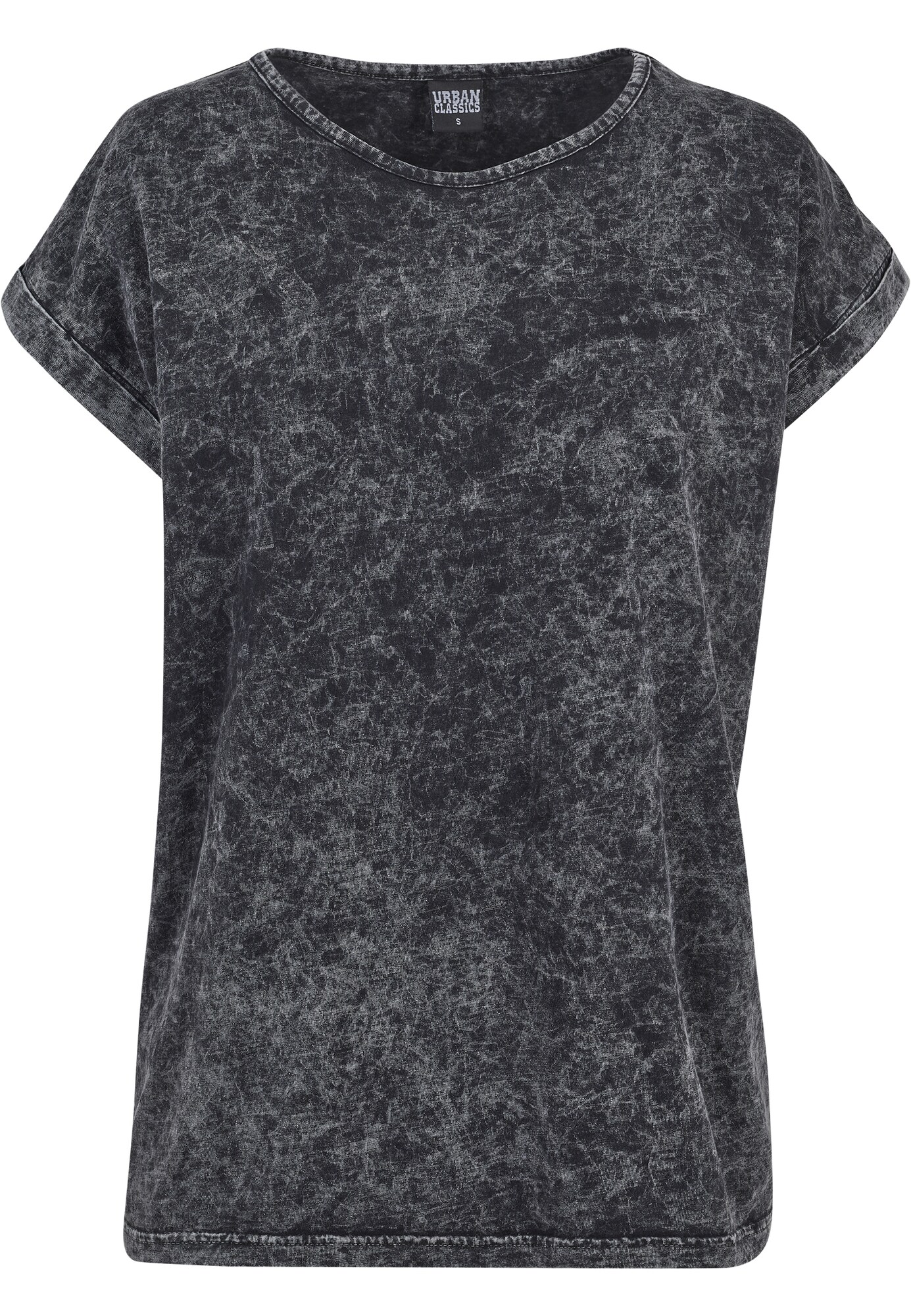 Urban Classics Curvy Marškinėliai 'Extended Shoulder Tee'  tamsiai pilka / juoda