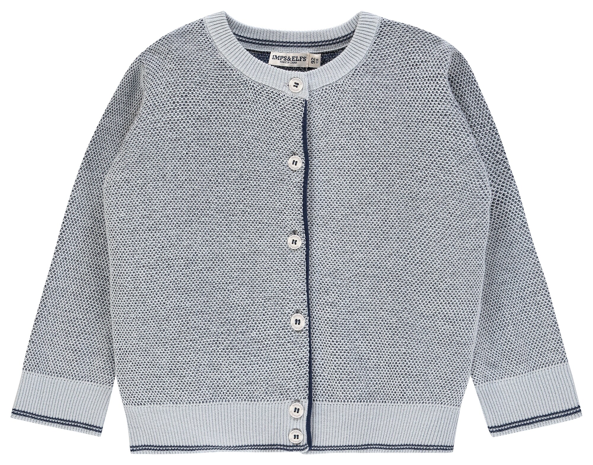 Impselfs Meisjes Gebreid Vest Portland Marine Grijs impselfs kopen in de aanbieding