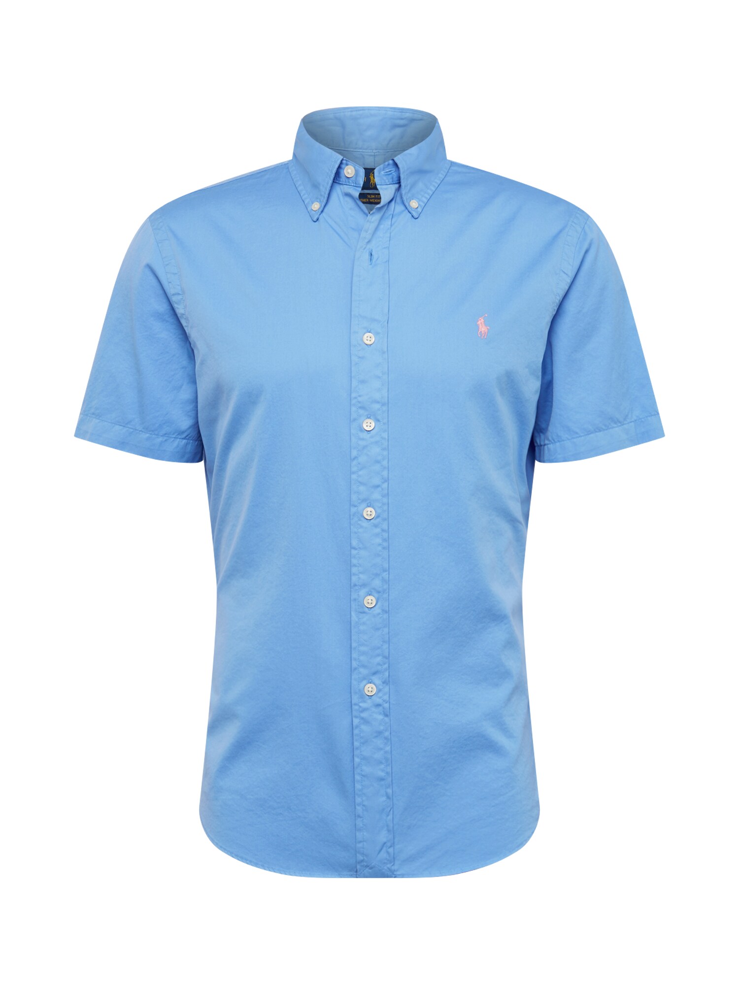 Polo Ralph Lauren Heren Overhemd Slbdppcsssp Short Sleeve Sport Shirt Blauw polo ralph lauren kopen in de aanbieding