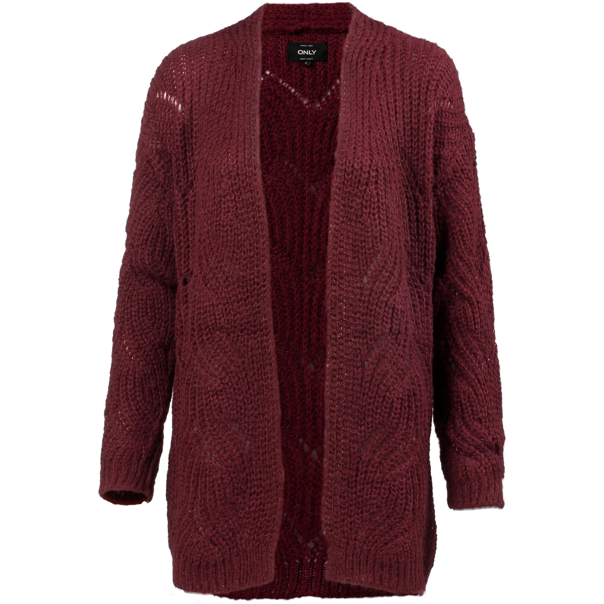 Only Dames Gebreid Vest Havana Bourgogne only kopen in de aanbieding