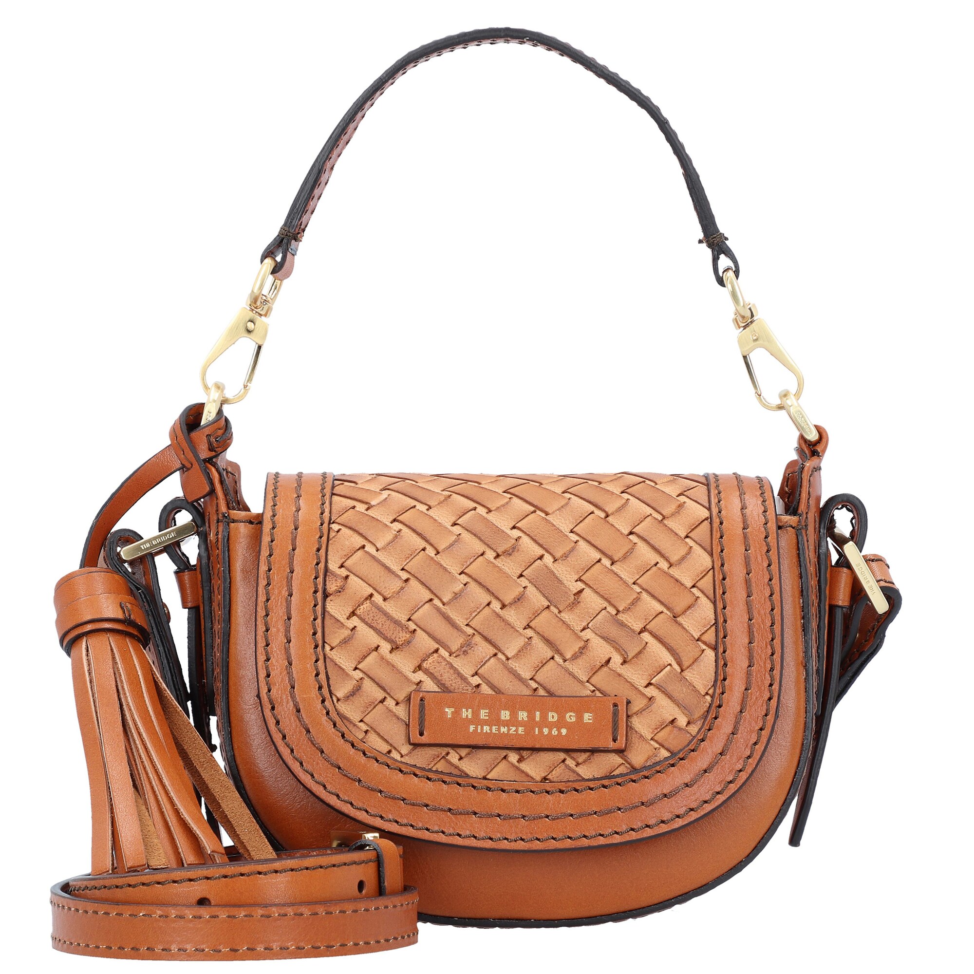 The Bridge Dames Handtas Salinger Mini Bag Cognac the bridge kopen in de aanbieding