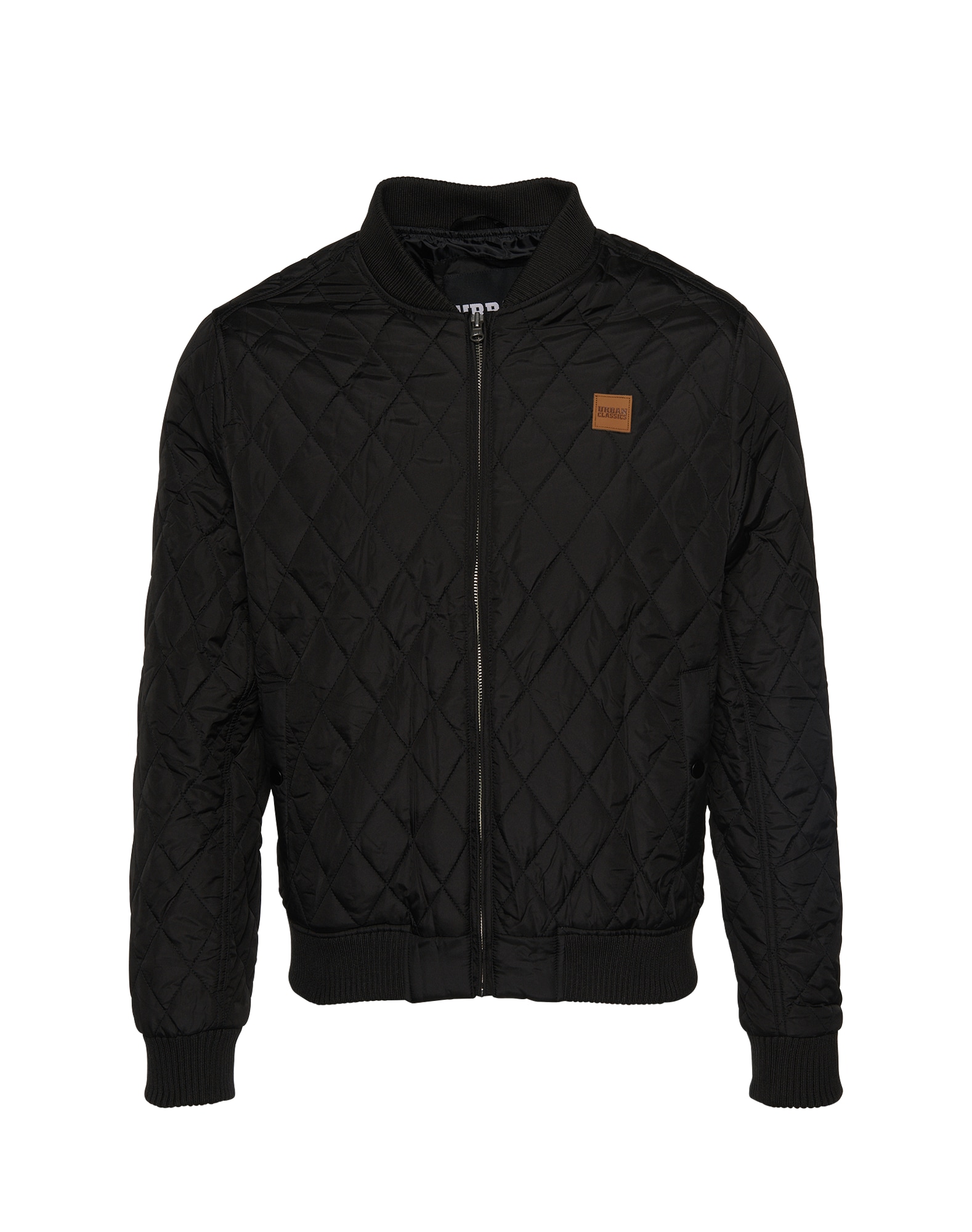 Urban Classics Prechodná bunda 'Diamond Quilt'  hnedá / čierna
