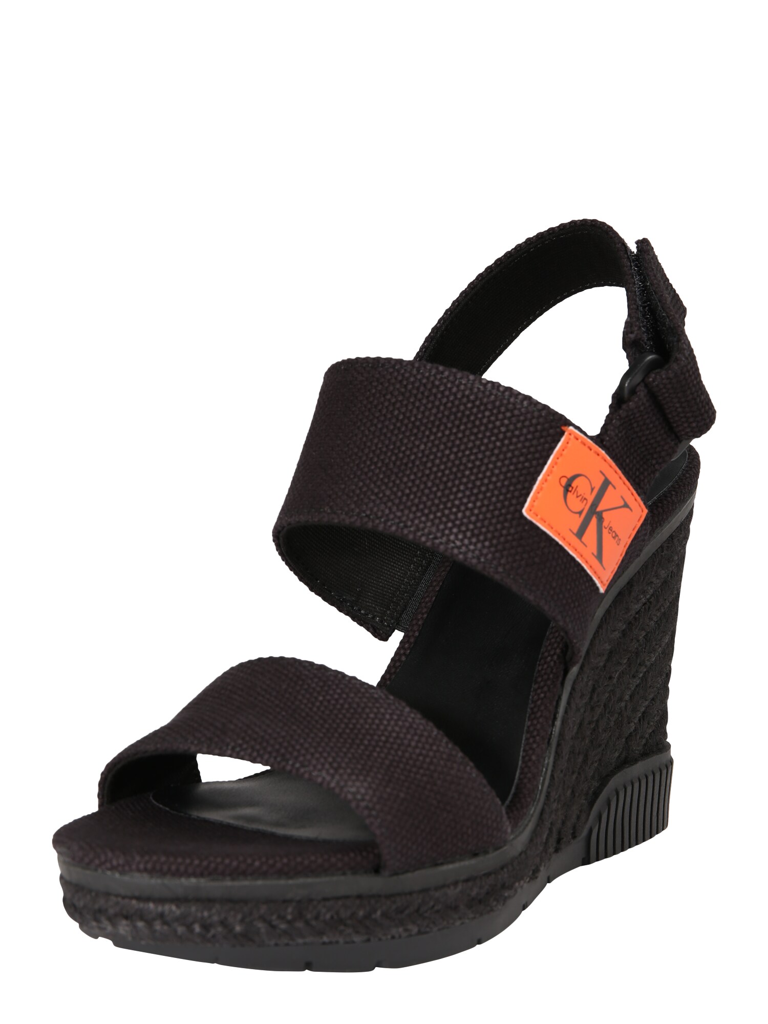 Calvin Klein Jeans Dames Sandaal Lacey Zwart calvin klein jeans kopen in de aanbieding