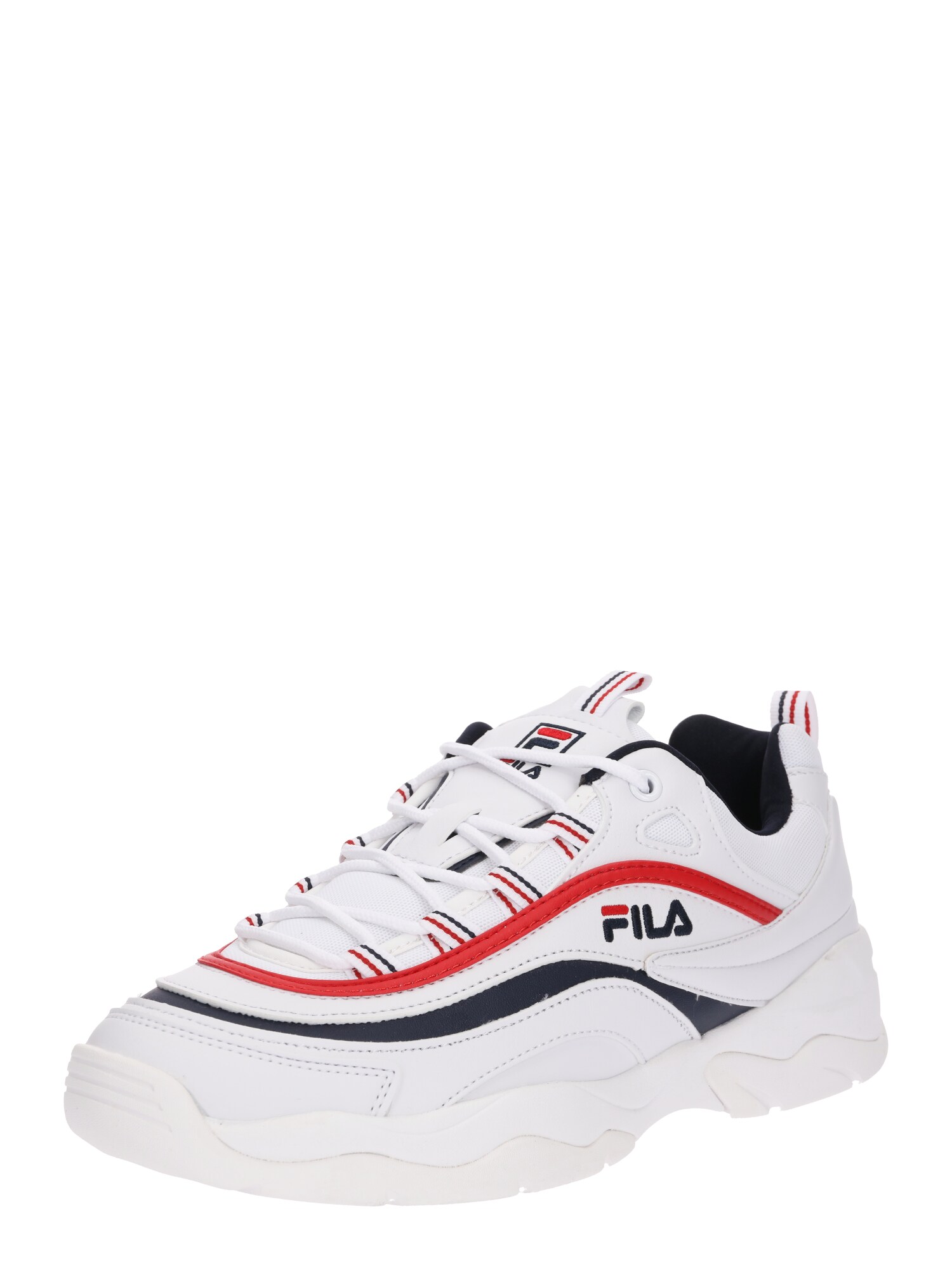 Fila Heren Sneakers Laag Ray Low Nachtblauw Rood Wit fila kopen in de aanbieding