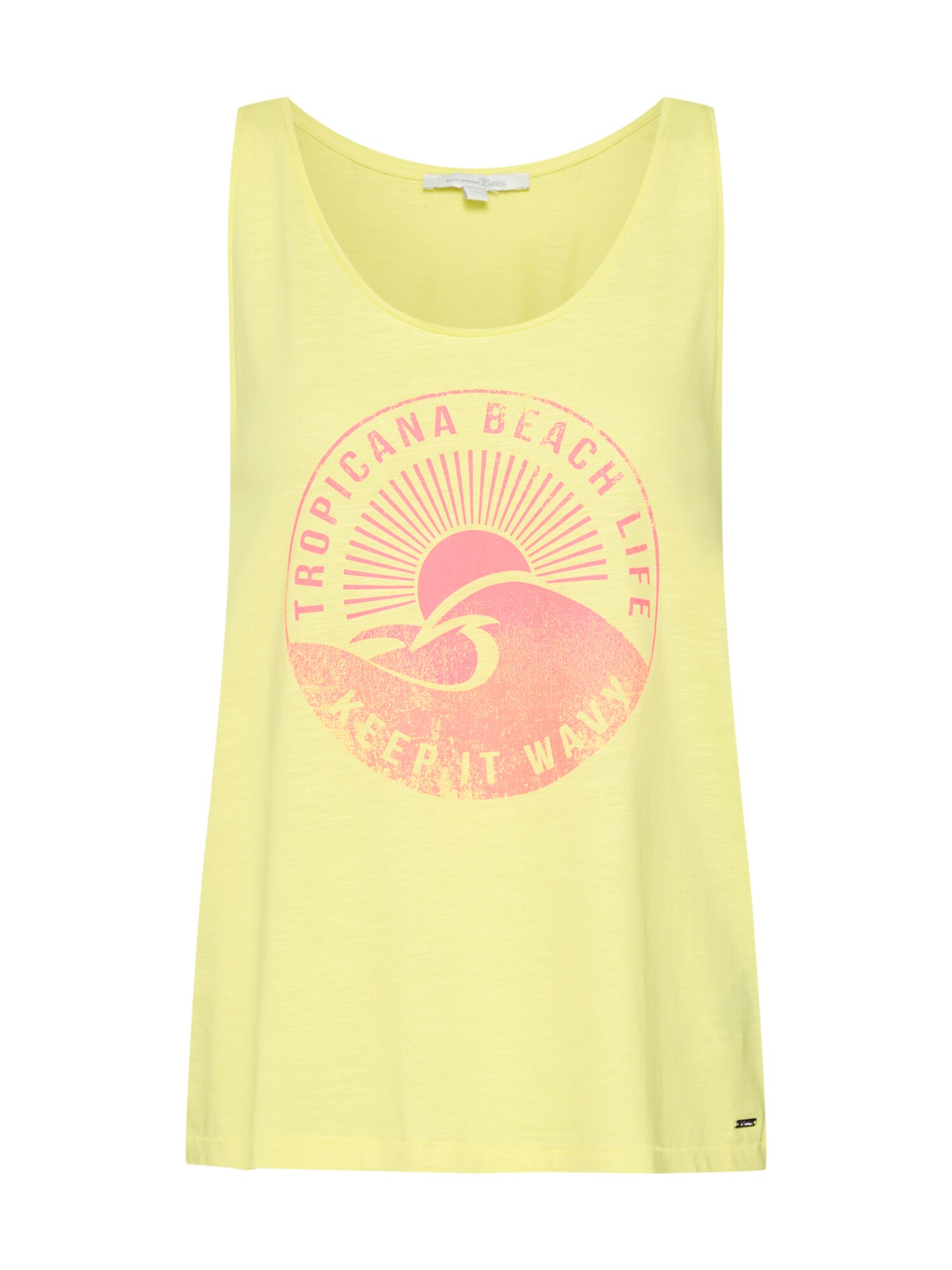 Tom Tailor Denim Dames Top Geel Rosa tom tailor denim kopen in de aanbieding