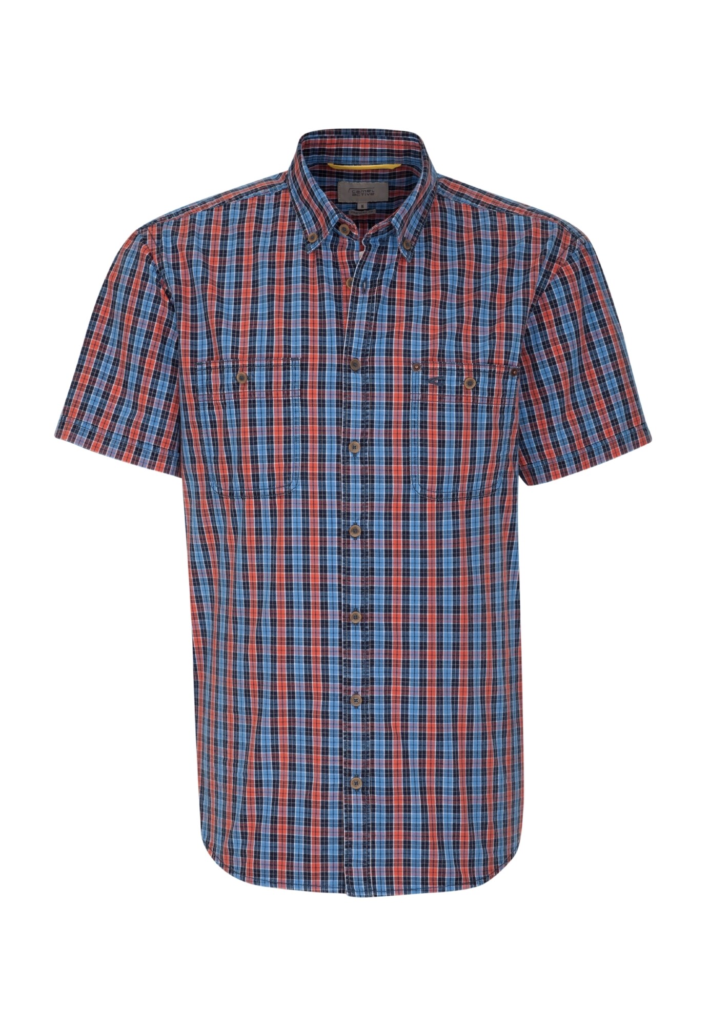 Camel Active Heren Overhemd Navy Koraal camel active kopen in de aanbieding