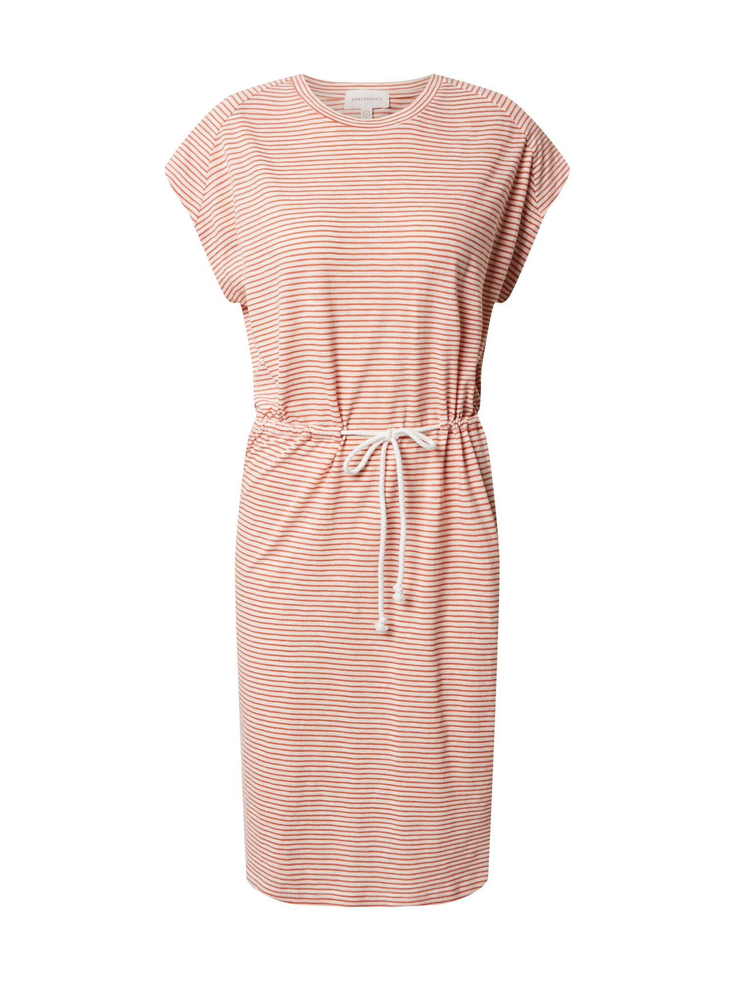 ARMEDANGELS Vasarinė suknelė 'LAAIKO PRETTY STRIPES'  balkšva / oranžinė-raudona