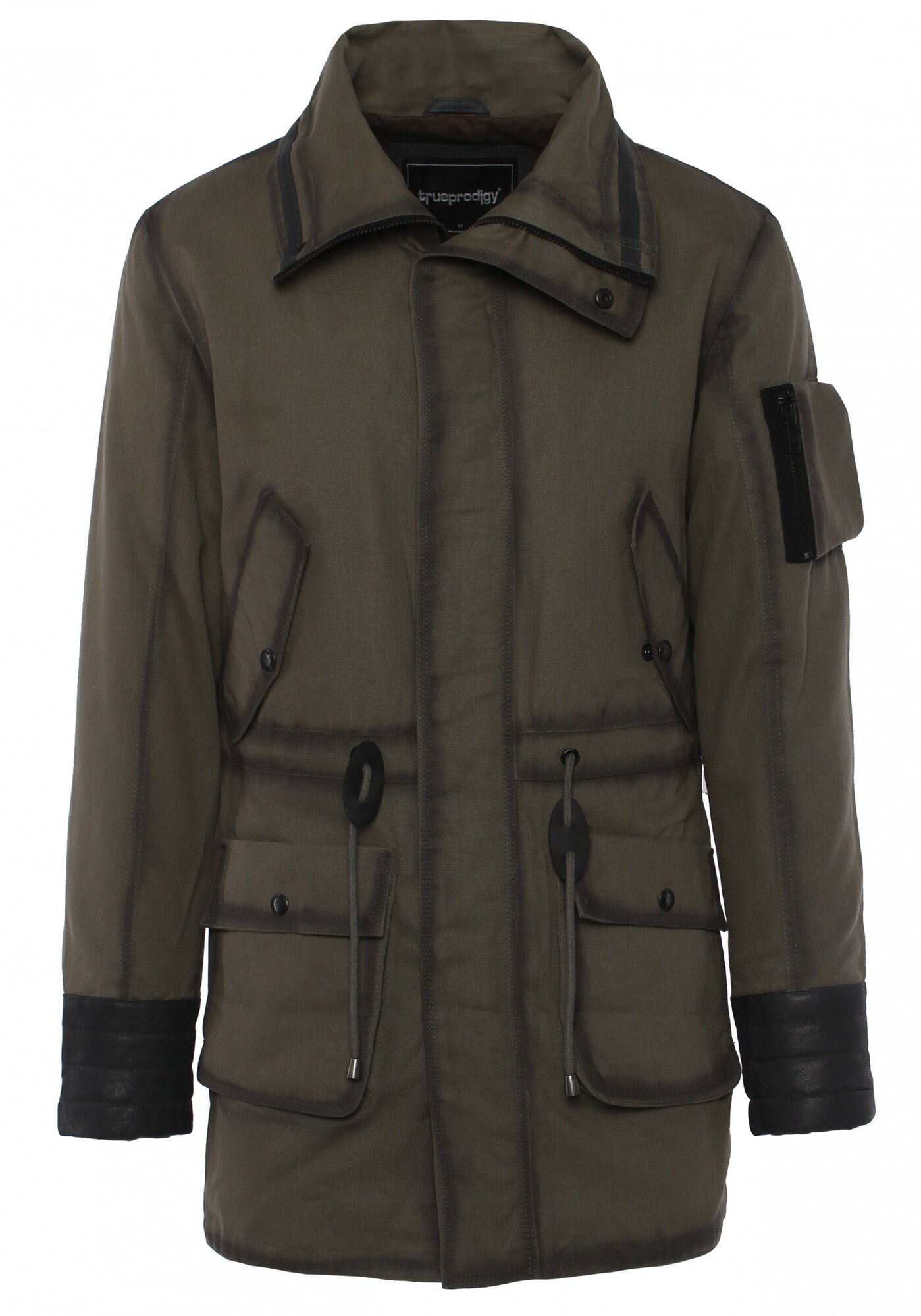 Trueprodigy Heren Tussenparka Ollie Kaki Zwart trueprodigy kopen in de aanbieding