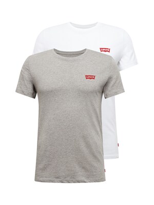 LEVI'S ® Camiseta 'Graphic Crewneck T-Shirt - 2 Pack'  gris / blanco