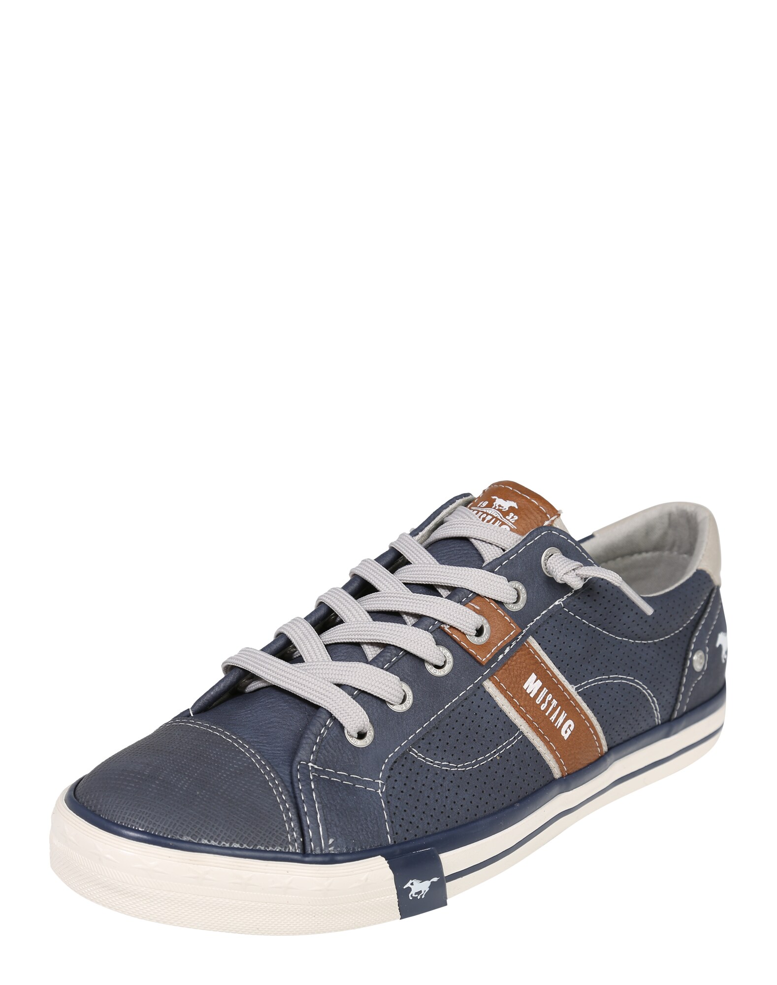 Mustang Heren Sneakers Laag Donkerblauw mustang kopen in de aanbieding