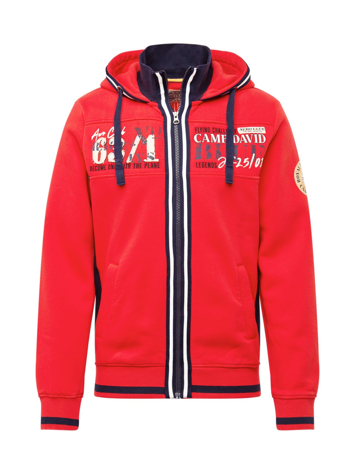 CAMP DAVID Sweatjacke rot