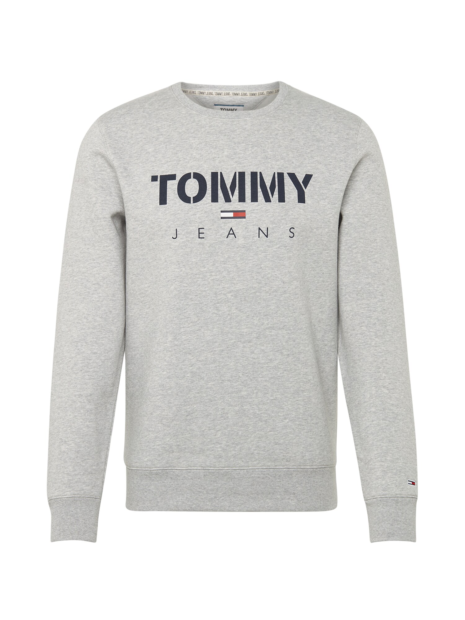 Tommy Jeans Megztinis be užsegimo 'NOVEL'  raudona / tamsiai mėlyna / šviesiai pilka