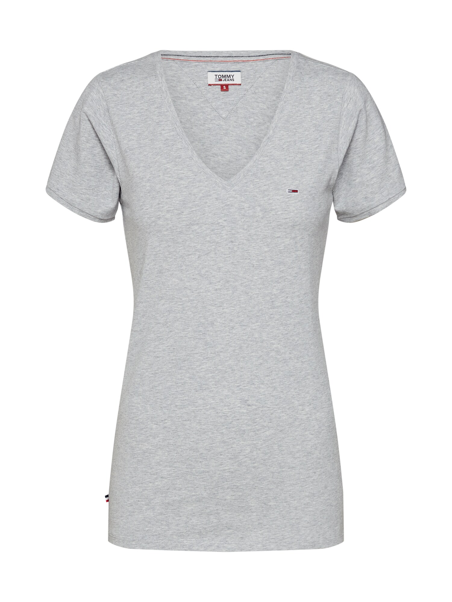 Tommy Jeans Dames Shirt Grijs Gemeleerd tommy jeans kopen in de aanbieding